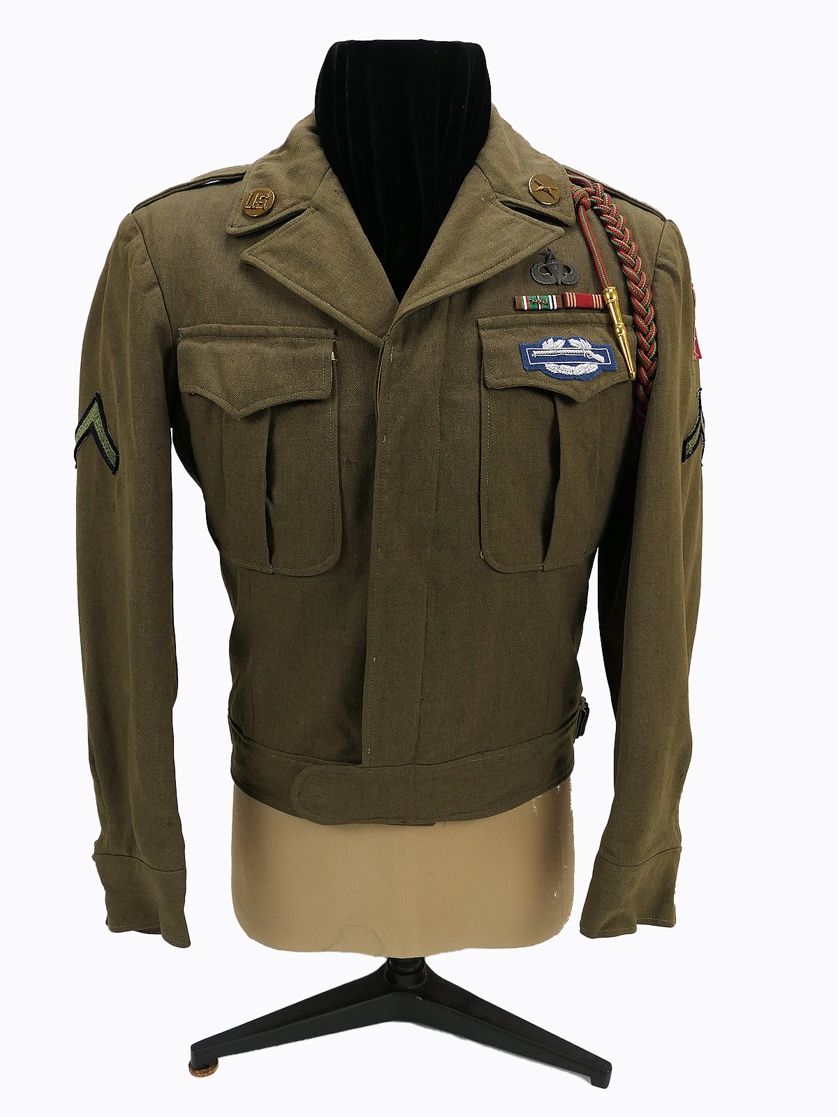 US ARMY WW2 Jacket Field Wool OD Ike Jacket Uniformjacke size 36 / 82nd Airborne