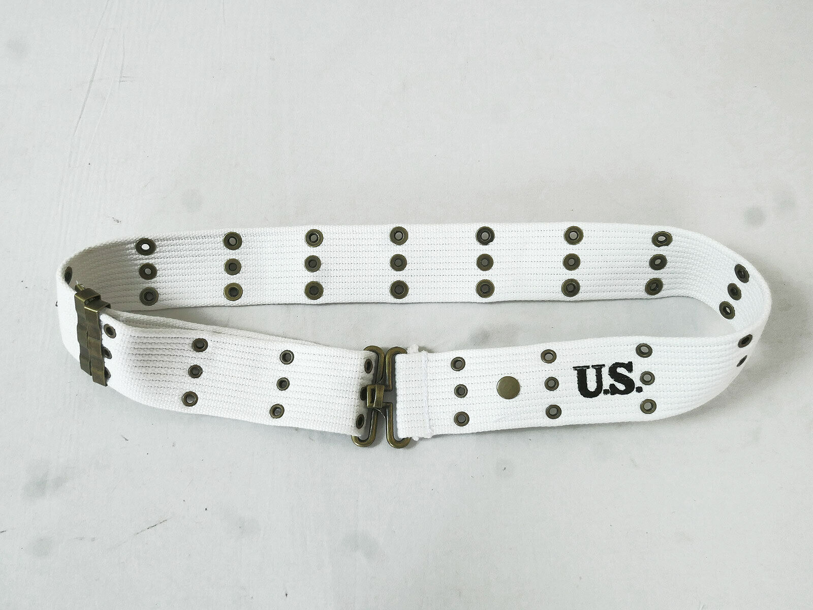 US MP Military Police Pistol Belt Koppel weiß Militärpolizei 120cm Lochkoppel
