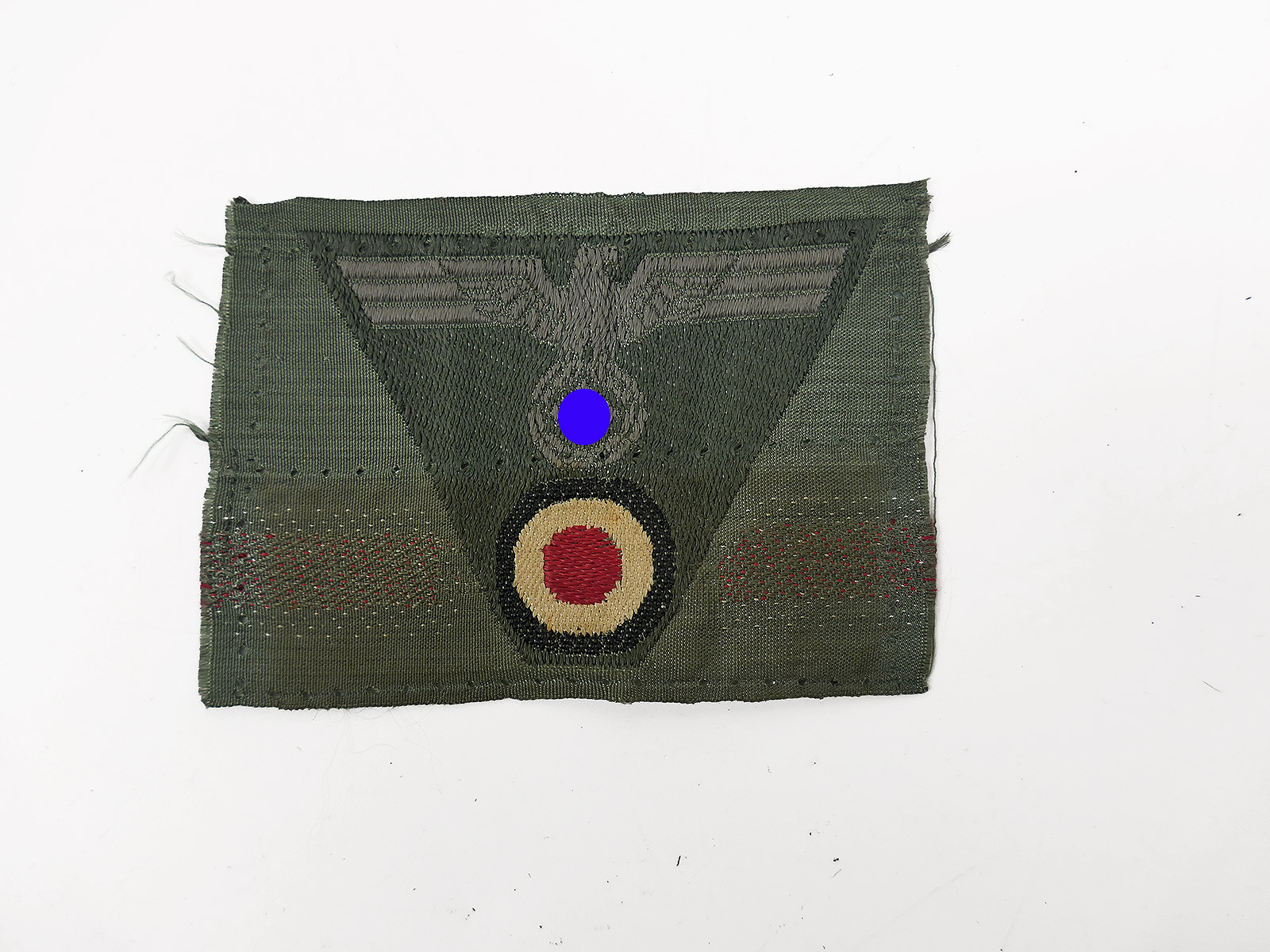 Original WK2 M43 Trapez Mützenabzeichen Mützenadler und Kokarde gewebt für Feldmütze