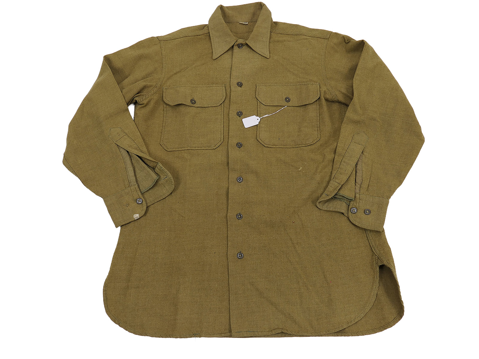 Einzelstück Original US Army WW2 Feldhemd M37 Enlisted Men size 15 1/2 x 32