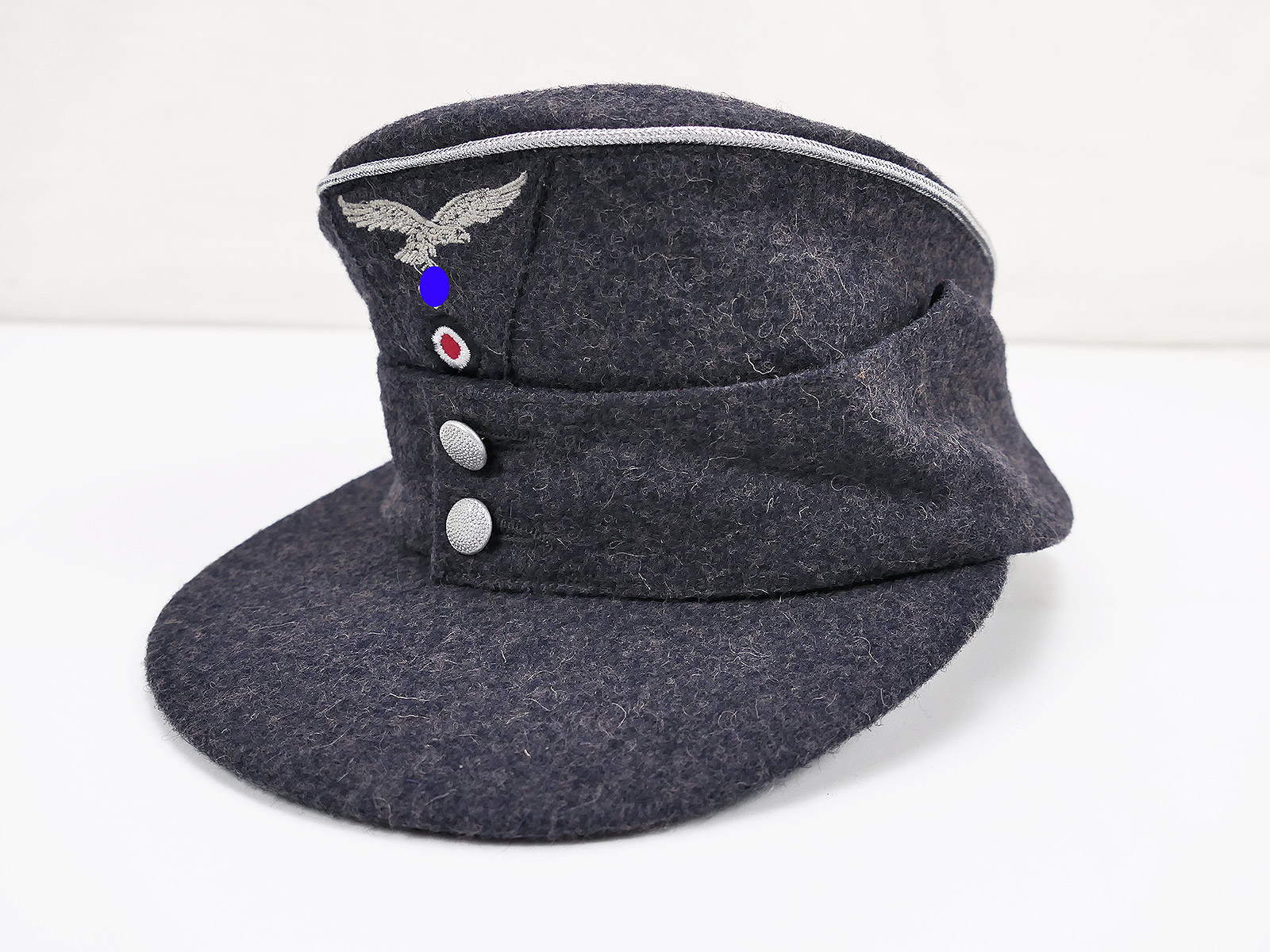 P1692854 Luftwaffe M43 Feldmütze Offizier Gr.60 M1943 mit Trapez Effekten