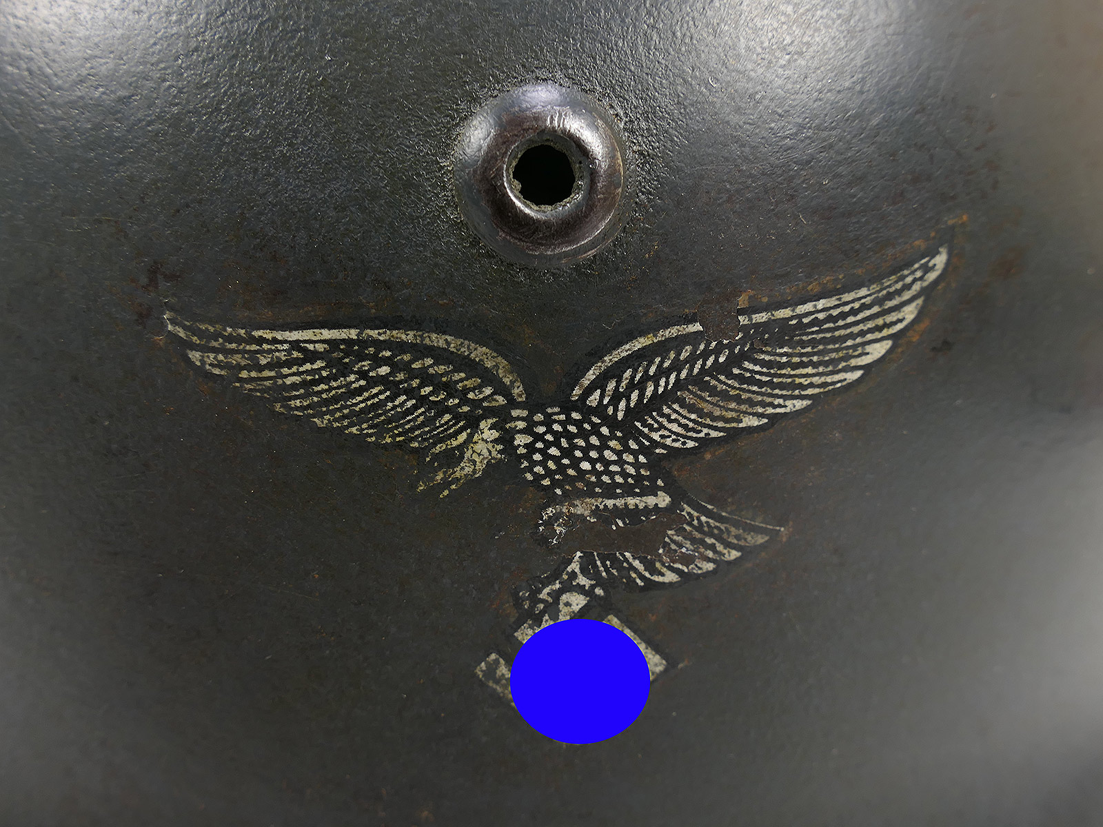 Original Wehrmacht / Luftwaffe Stahlhelm GLOCKE M35 DD SE62 Antik COLLECTION BATTLE WORN