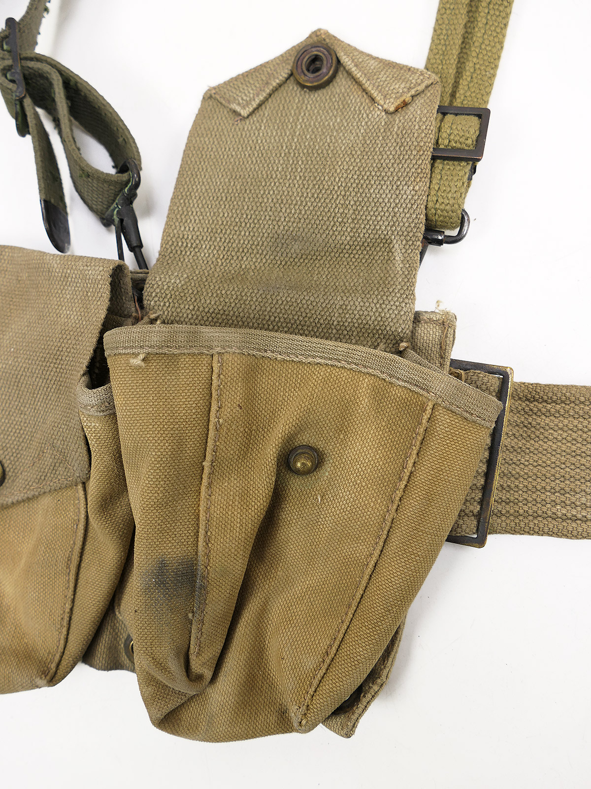 Type WW2 US Army SET B.A.R. Ammo Belt Browning Automatic Rifle + Suspenders Munitions Koppel