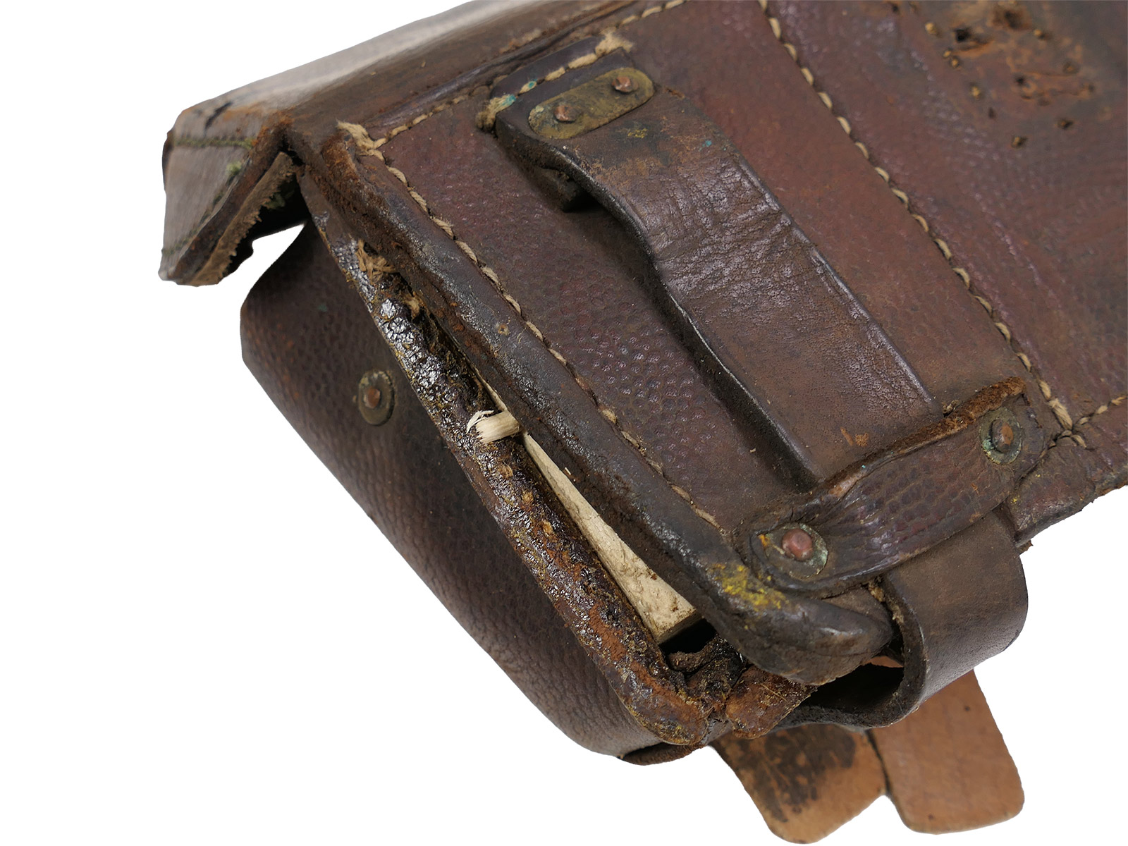 2x Ersatzteilträger Original WK1 Patronentasche Bastlerstücke unvollständig COLLECTION BATTLE WORN