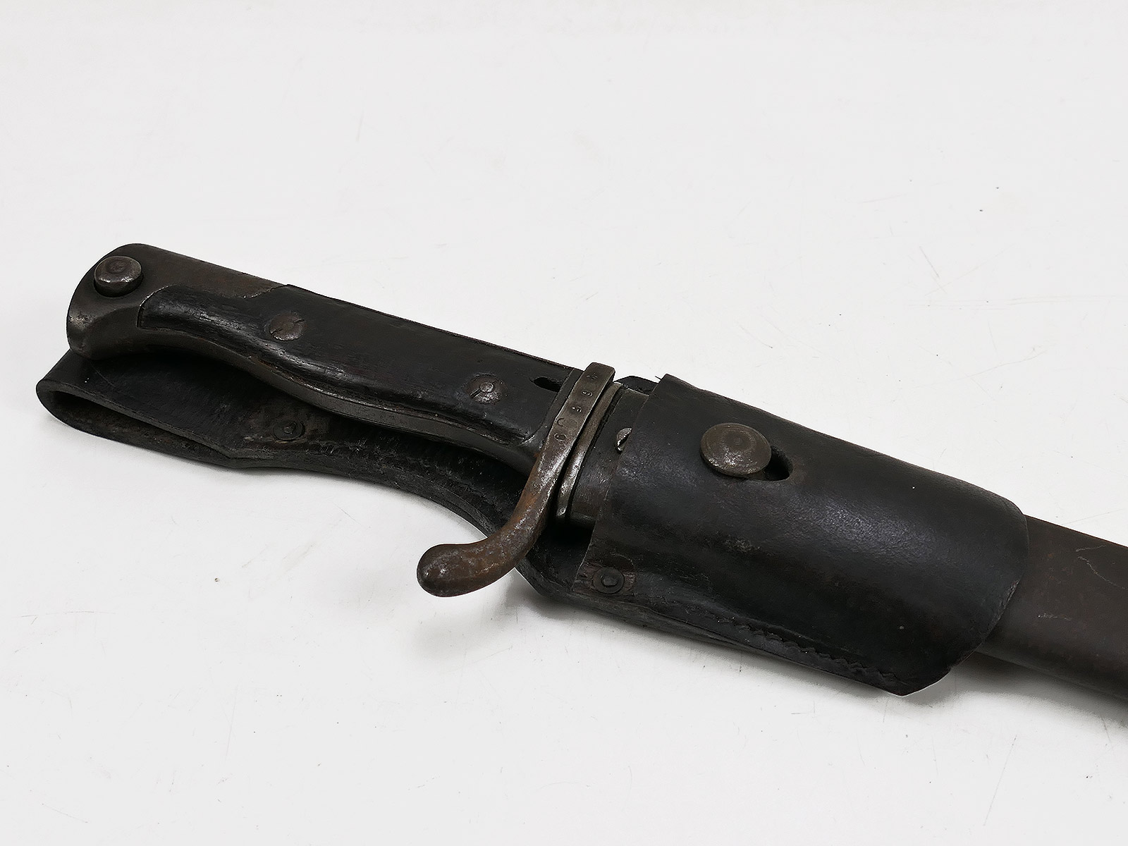 WK1 Bajonett M98/05 Seitengewehr Waffenfabrik Mauser A.G. Oberndorf 1916 mit Abnahme + Koppelschuh