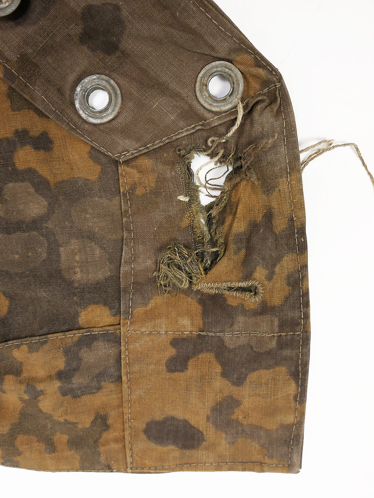 #B/ Waffen SS Original Zeltplane Eichenlaub Zeltbahn Tarnzeltbahn BATTLE WORN