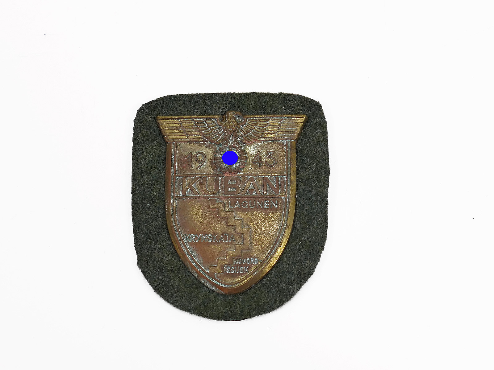 Wehrmacht Original Ärmelschild Kuban 1943 Kubanschild für Feldbluse