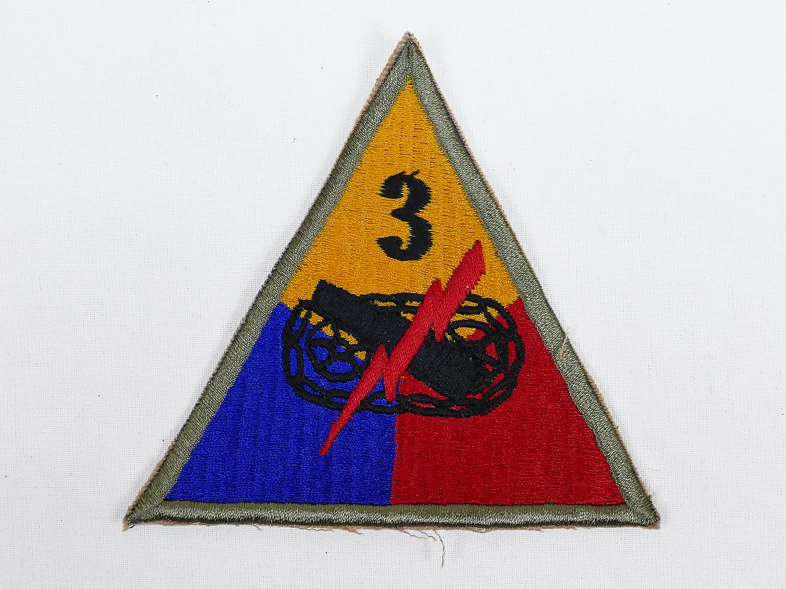 US ARMY WW2 Patch Ärmelabzeichen 3rd Armored Division Panzerdivision