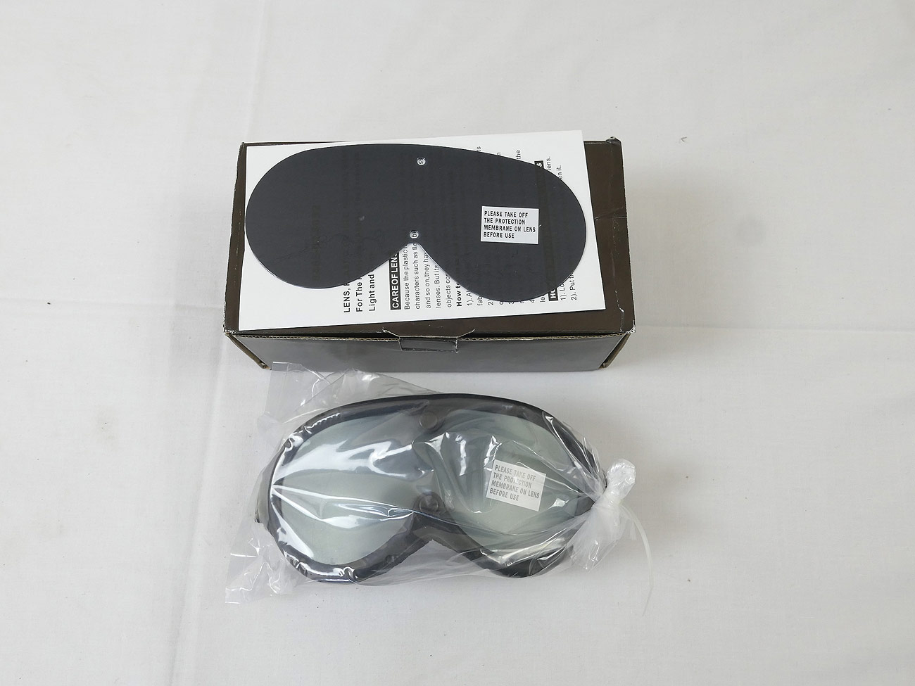 US Army M44 Goggles Sun Dust and Wind Panzerbrille Jeep Staubschutzbrille schwarz