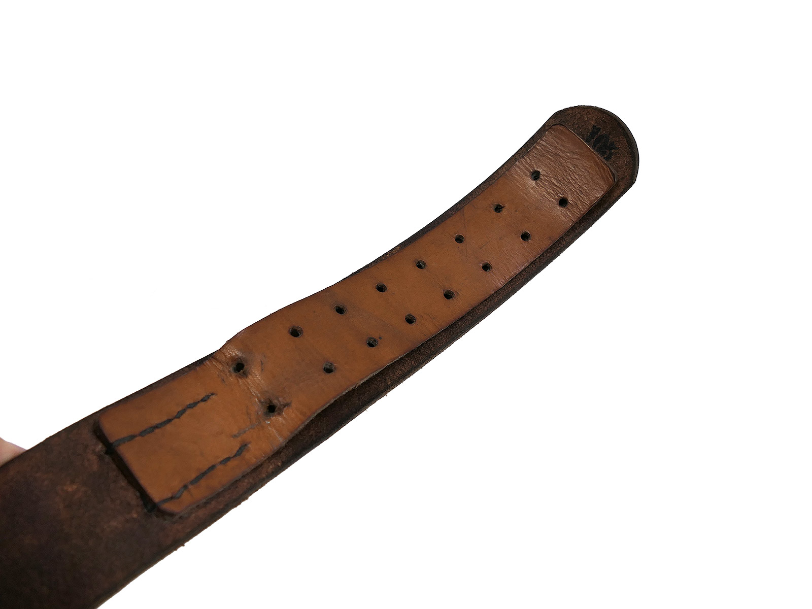 Luftwaffe Vintage Koppel / Koppelriemen Lederkoppel 105cm mit LW Flieger Alu Koppelschloss BATTLE WORN