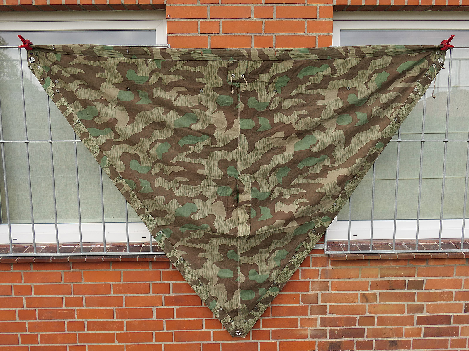 Wehrmacht Original Zeltplane M31 splittertarn Zeltbahn Tarnzeltbahn COLLECTION BATTLE WORN