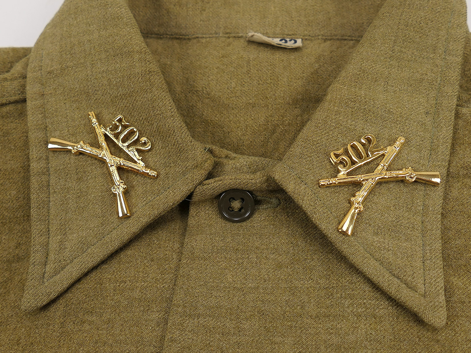 US Army 502nd Parachute Infantry Reg. PIR BOS officer branch of service Kragenabzeichen Insignia