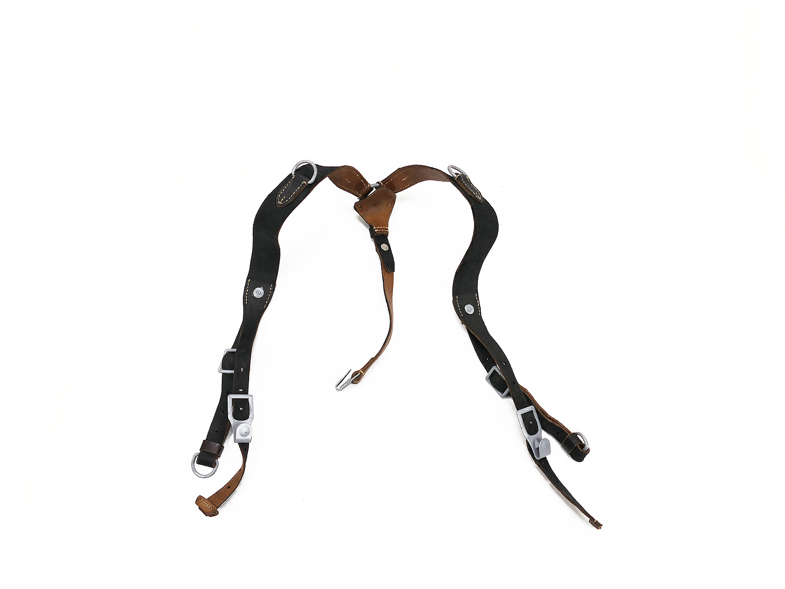 Wehrmacht Y-Riemen Leder Koppeltragegestell sehr schöne CZ Fertigung