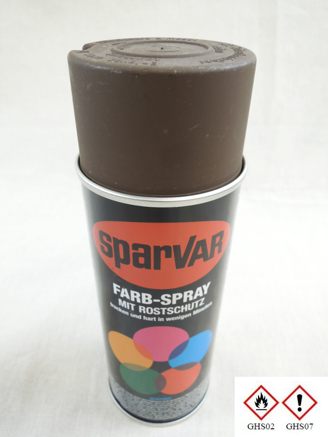 400ml Farbe, Grundpreis 25,00 €/L, LEDERBRAUN, matt, NATO Bundeswehr, Restauration, RAL 8027
