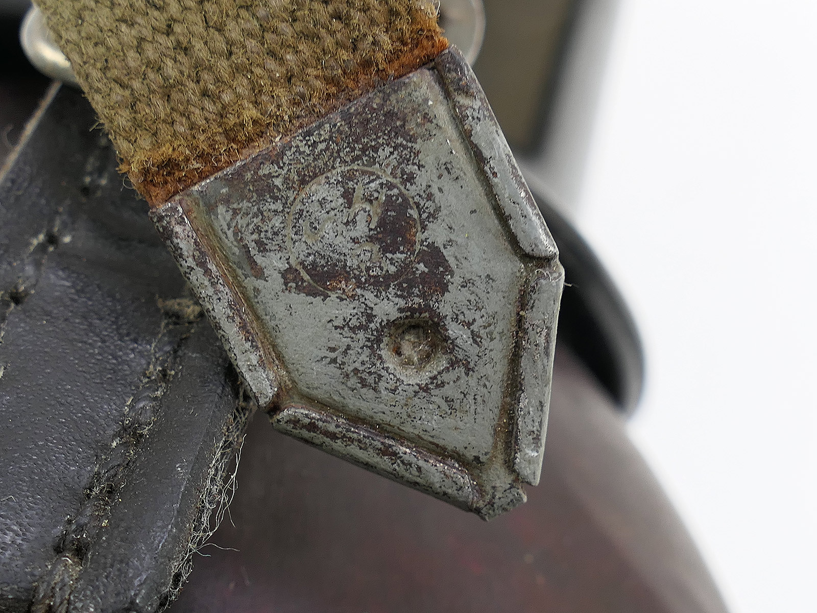 Wehrmacht DAK Afrikakorps Feldflasche Kokosnuss Tropen RITTER ALFURIT mit Becher COLLECTION BATTLE WORN