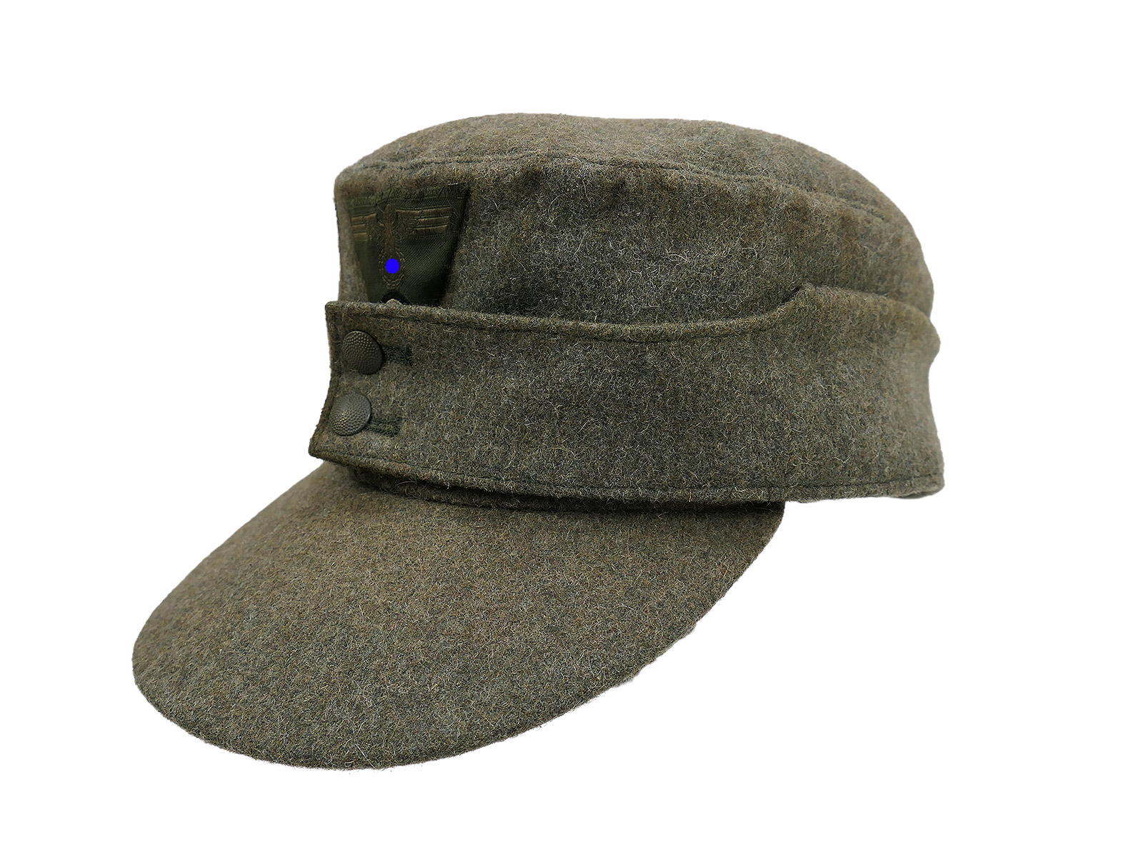 Wehrmacht M43 Feldmütze M1943 mit Trapez Effekten Mützenadler Gr.59/60 BATTLE WORN