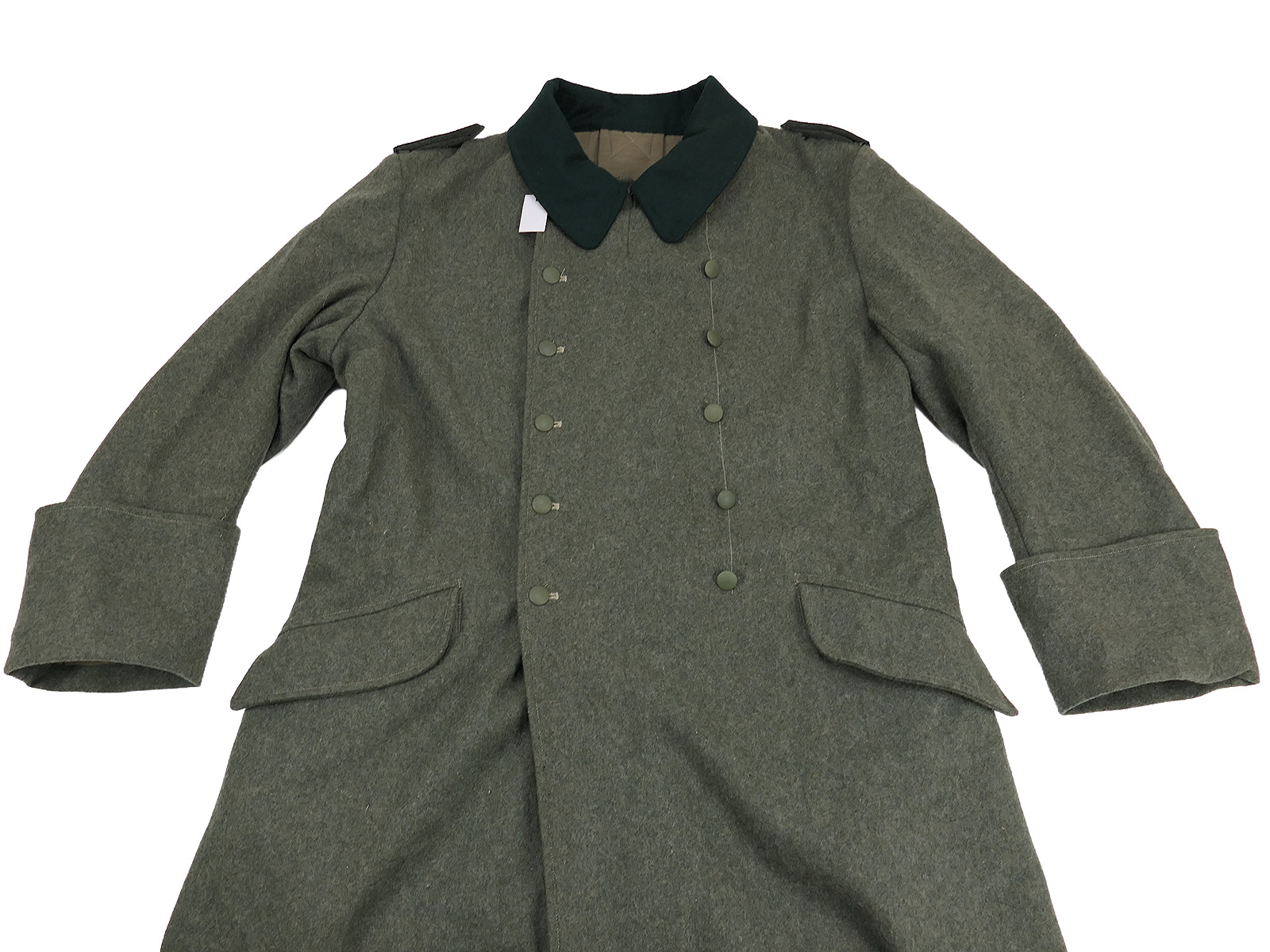 Wehrmacht Mantel M36 Wintermantel Größe 58 (XXL) mit frühen Schulterklappen 3. Kompanie  BATTLE WORN