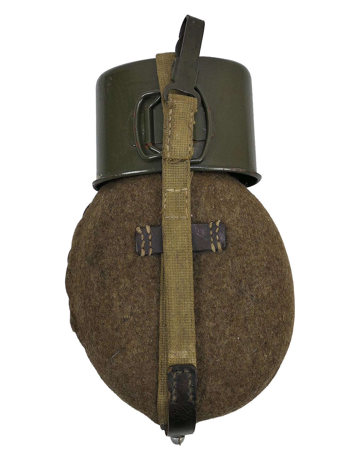 Wehrmacht Feldflasche MN42 mit Stahl Becher Wasserflasche TOP COLLECTION BATTLE WORN