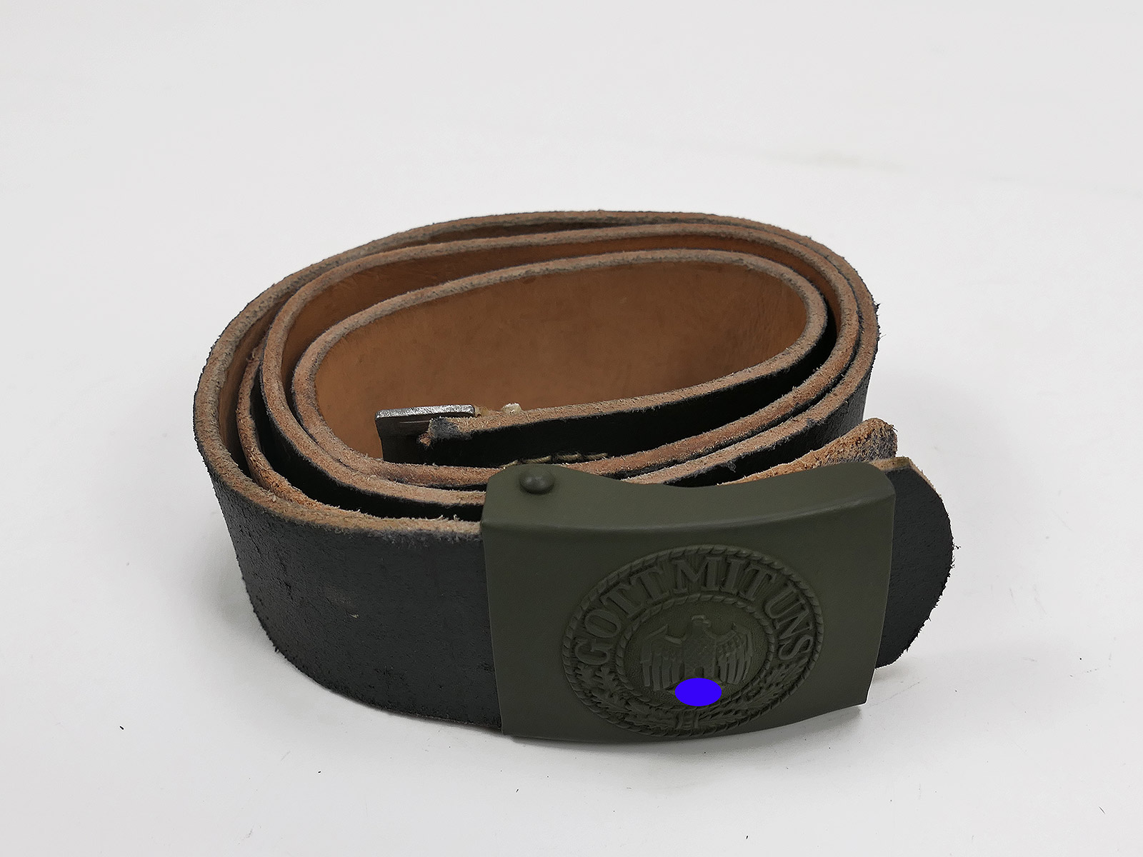 Wehrmacht Koppel Koppelriemen 100cm mit Heeres Koppelschloss Stahl J.F.S. 