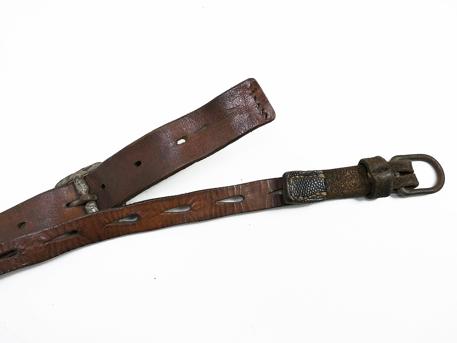 Einzelstück - Wehrmacht Original Y-Riemen Leder Koppeltragegestell Franz Brehme 1942 Top!  COLLECTION