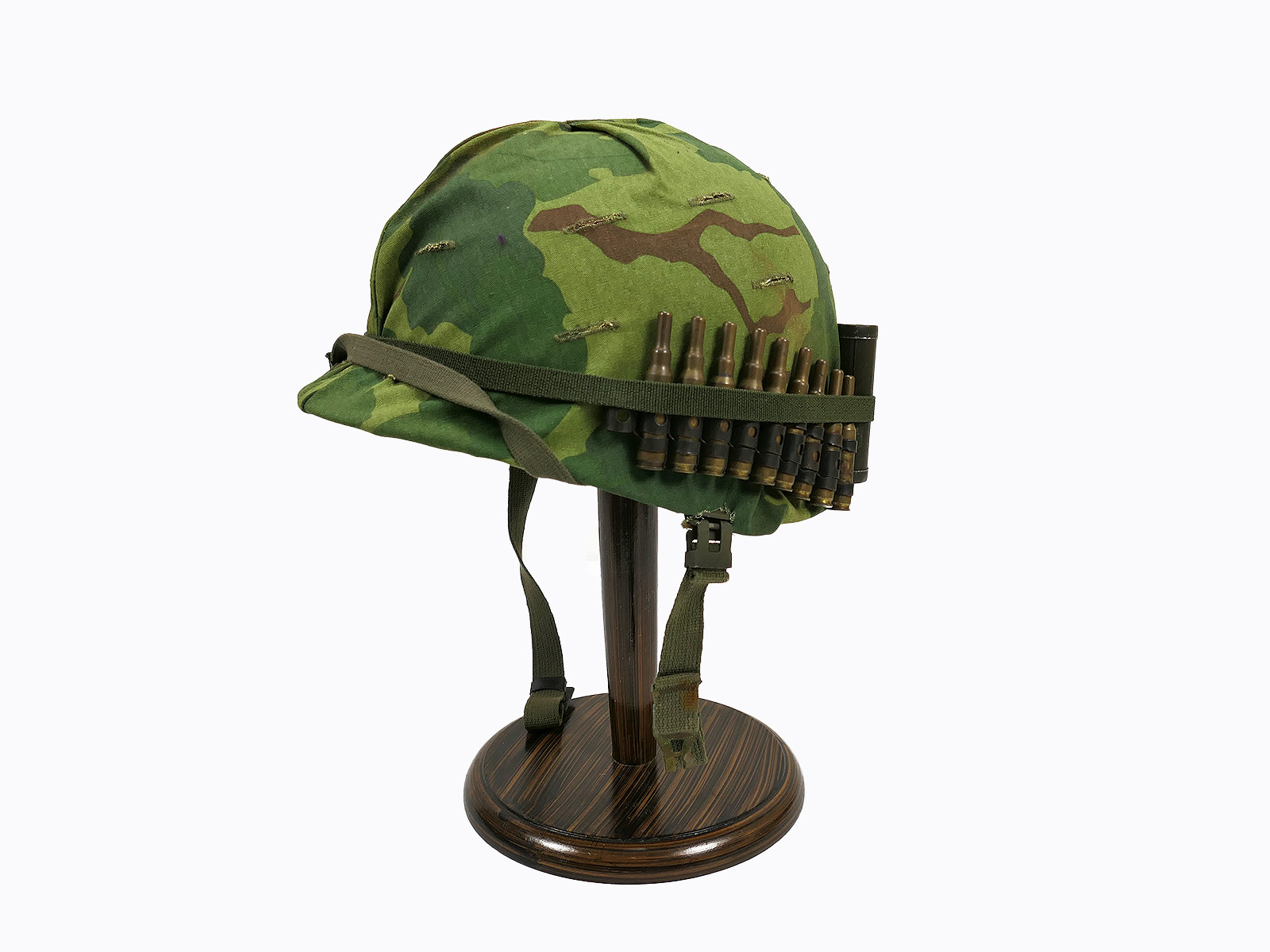 US M1 Stahlhelm Vietnam mit Mitchell Helmbezug Helm Liner + Gurtstück