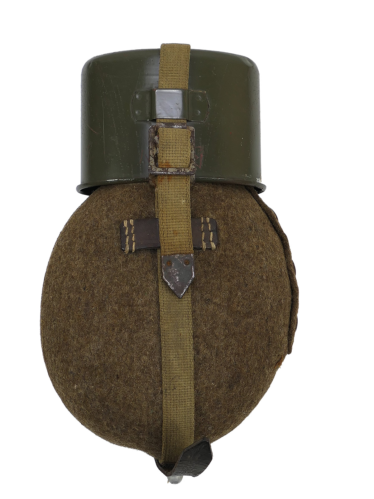 Wehrmacht Feldflasche MN42 mit Stahl Becher Wasserflasche TOP COLLECTION BATTLE WORN
