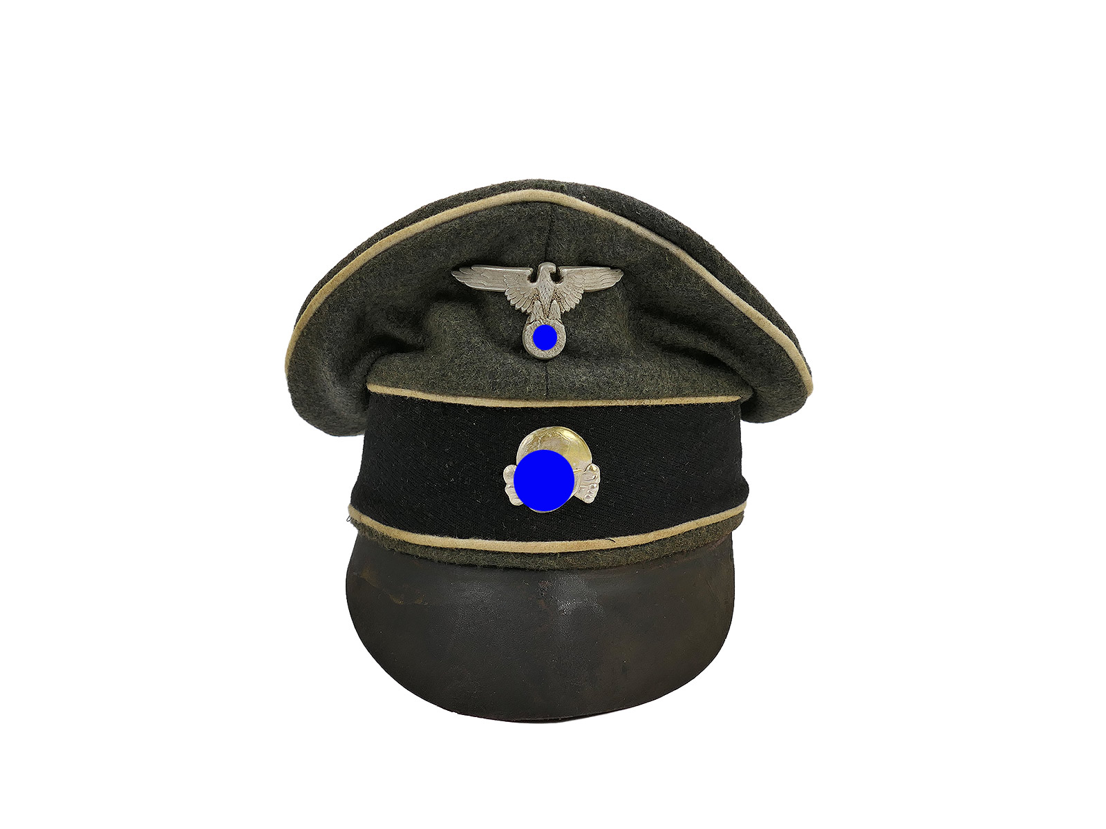 Waffen SS Schirmmütze Infanterie Crusher Cap Alte Art Gr.57/58 Knautschmütze