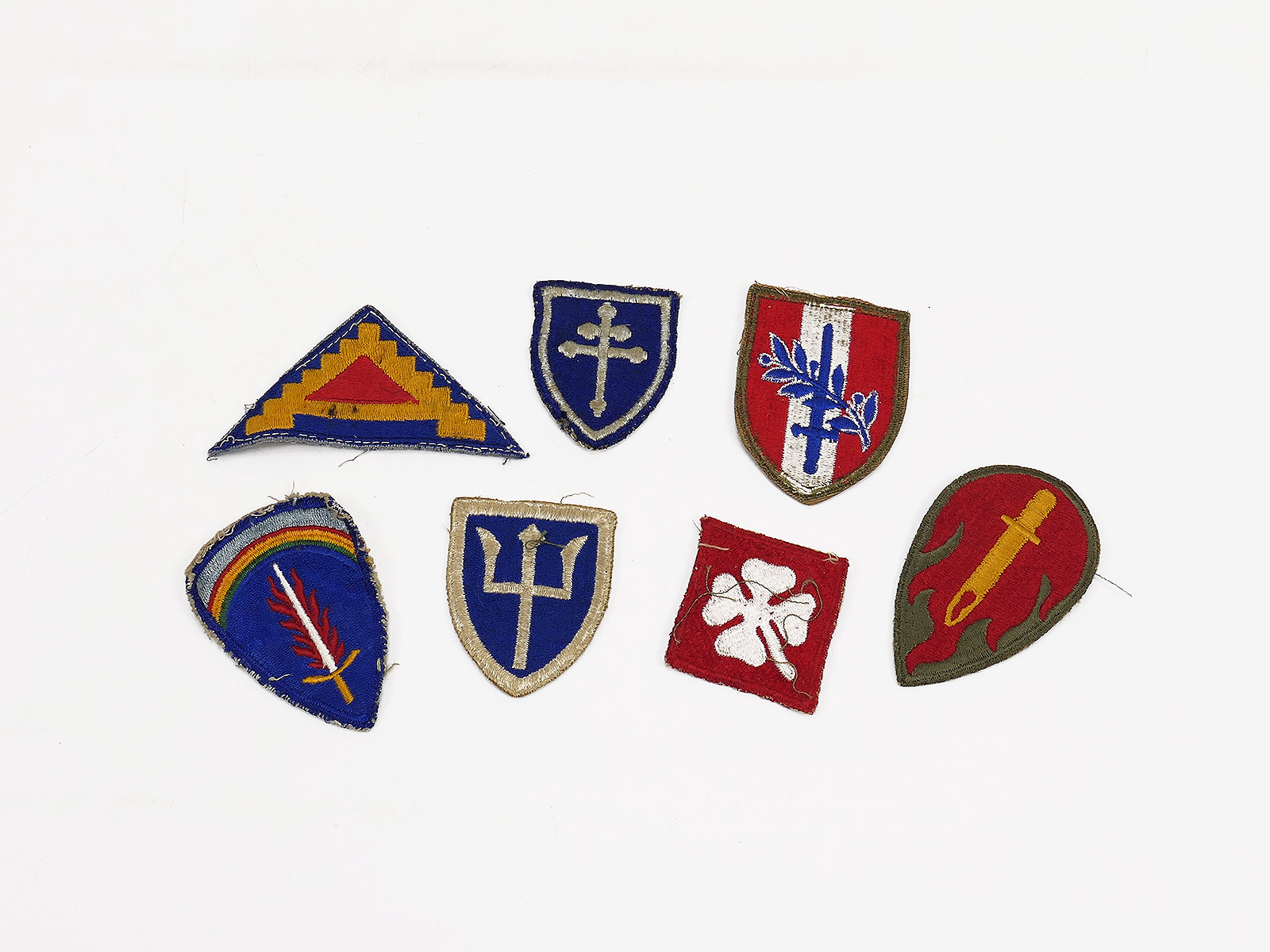 Konvolut 7x US ARMY Original WW2 Abzeichen Badge Uniform Patch COLLECTION