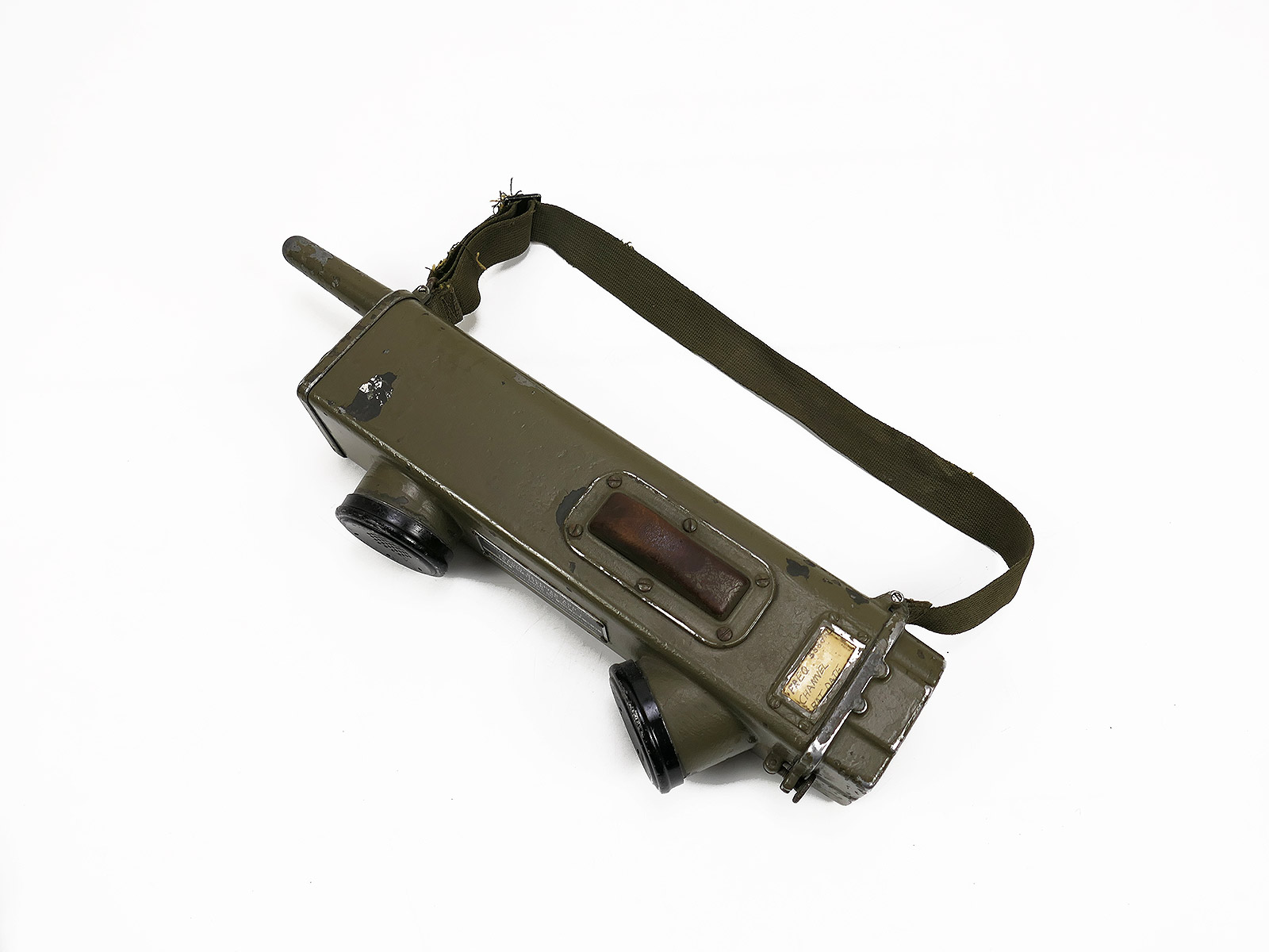 TOP US Signal Corps WW2 Funkgerät Handie Talkie Radio Receiver / Transmitter BC-611 F / Collection BATTLE WORN