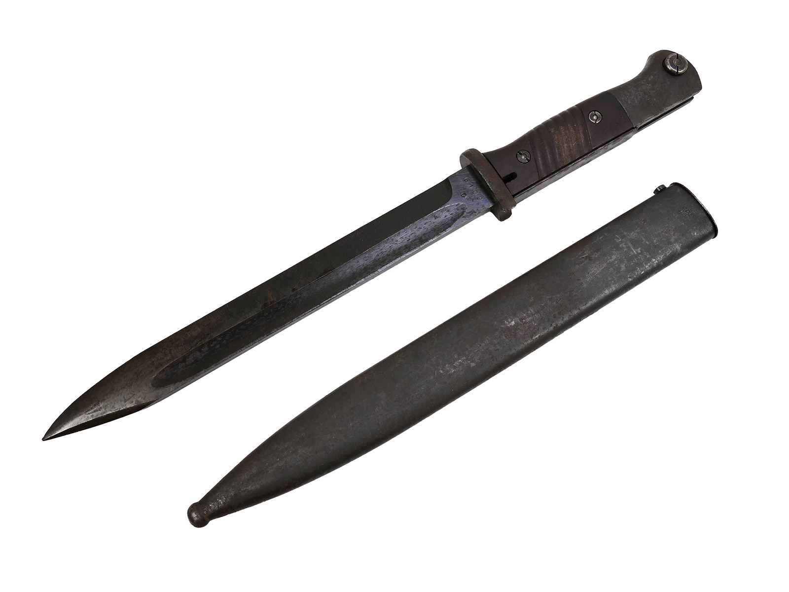 Wehrmacht Bajonett M84/98 K98 / Seitengewehr NUMMERNGLEICH cof 44 BATTLE WORN