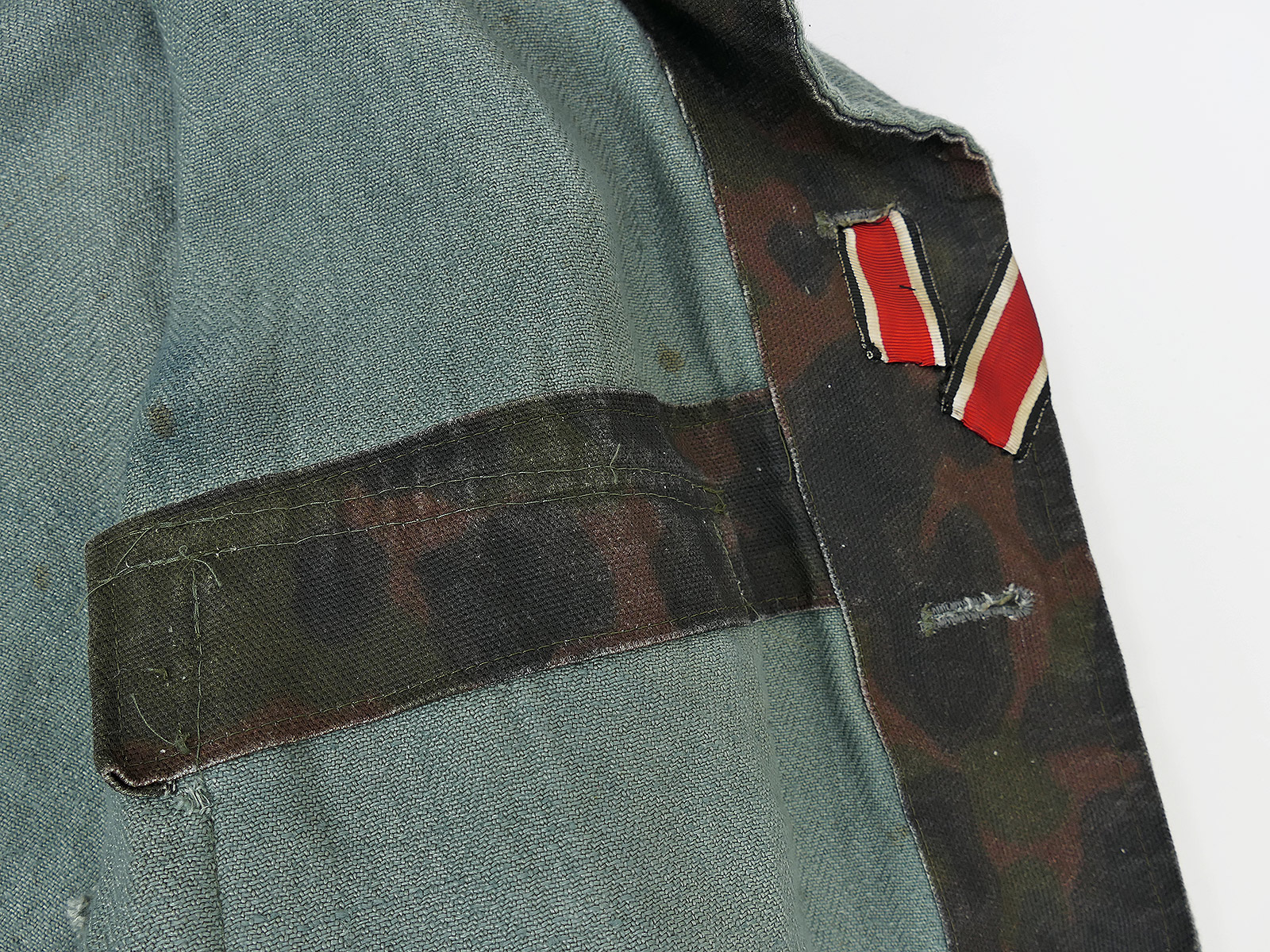 Wehrmacht M41 Offiziers Sommer Feldbluse Uniform Oberleutnant Panzerzug COLLECTION BATTLE WORN