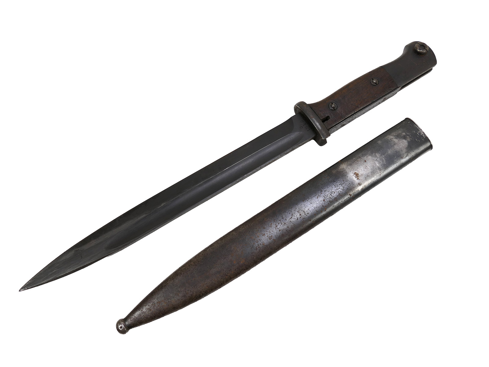Wehrmacht Bajonett M84/98 S/174 1937 Karabiner K98 / Seitengewehr mit Scheide BATTLE WORN
