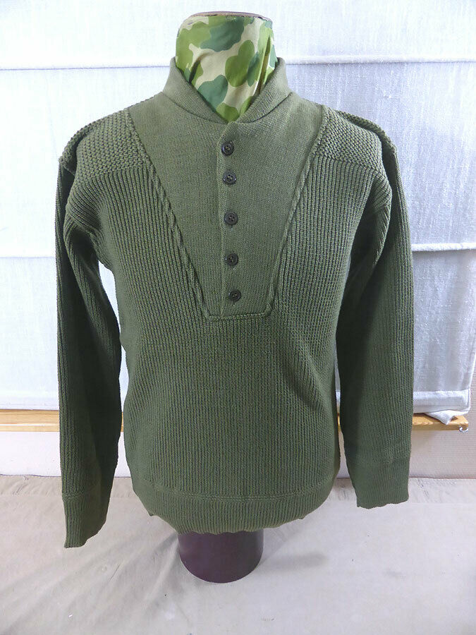 s-l1600-170xpN6jCYV3DuW US Army WW2 GI High Neck Shirt Pullover Strickpullover Winter Zusatz Bekleidung