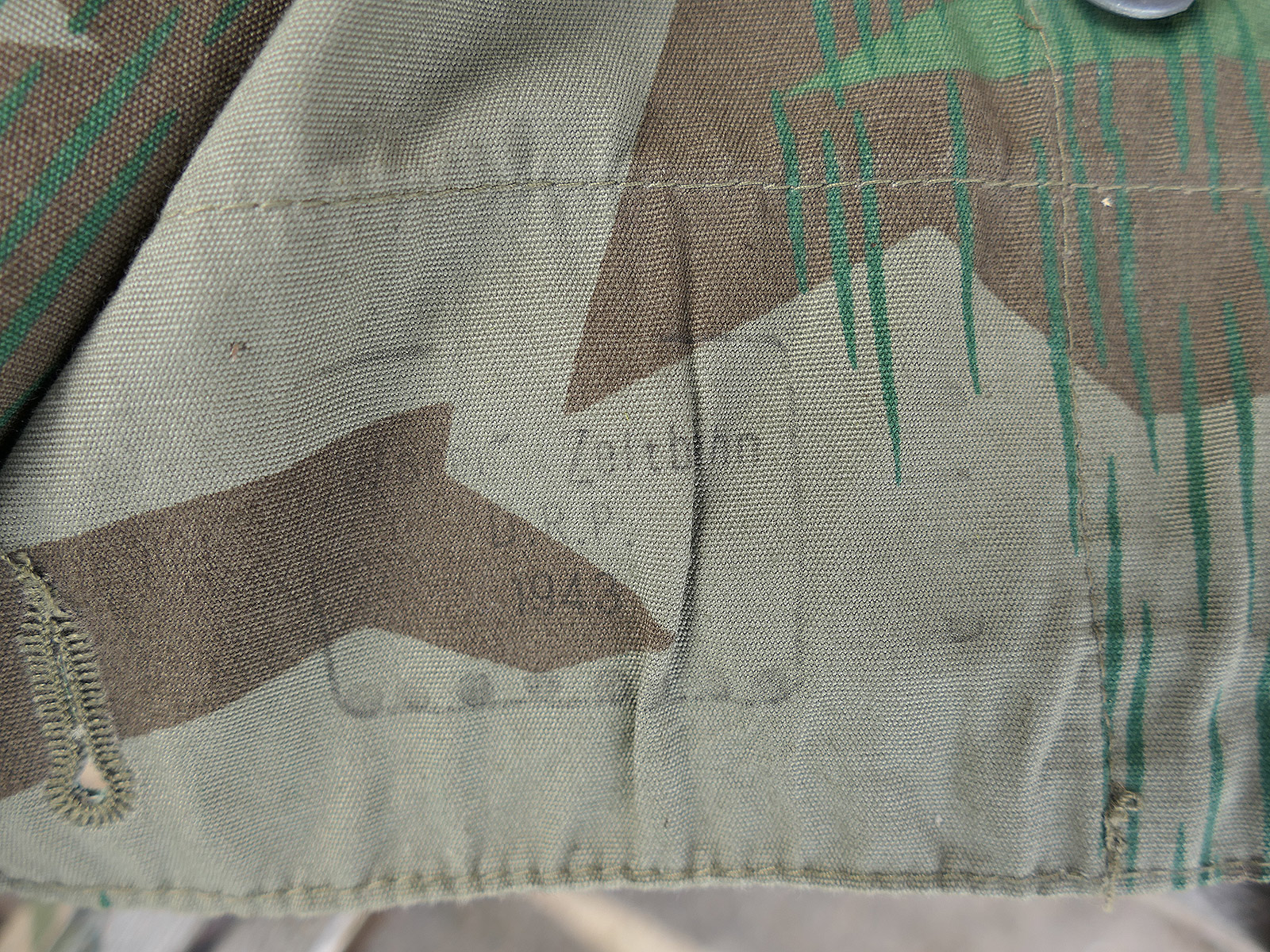 Einzelstück Wehrmacht Zeltplane splittertarn Reproduktion Zeltbahn Splinter Dreieckszeltbahn WK2