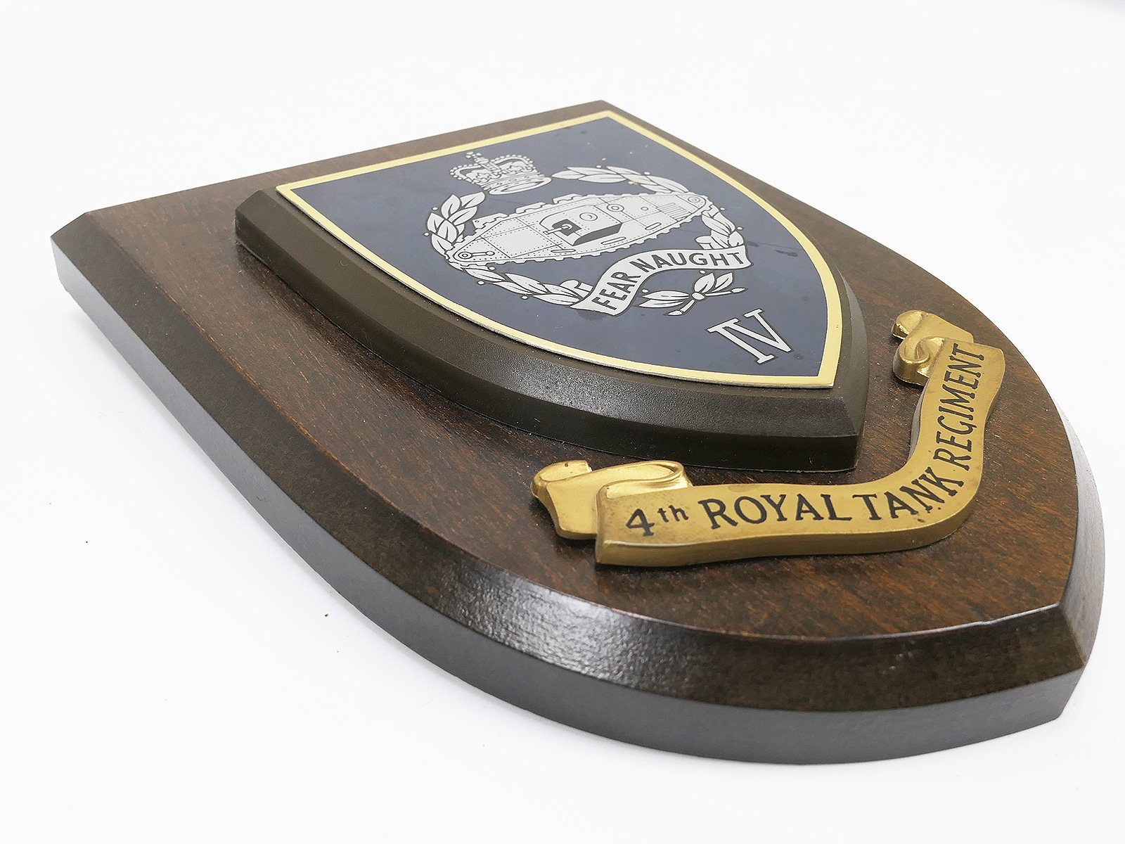 Erinnerungs Wand Tafel Plakette 4th Royal Tank Regiment Regiment Fear Naught