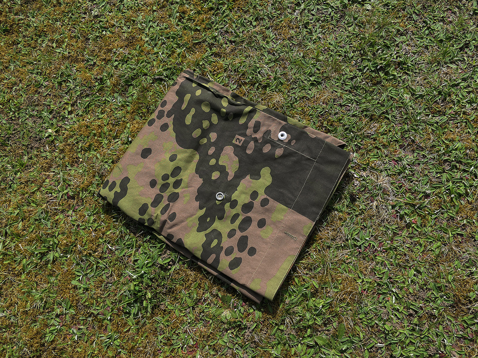 Waffen SS Zeltplane Platane Nr.2 Zeltbahn Overprint Zelt Plane Tree