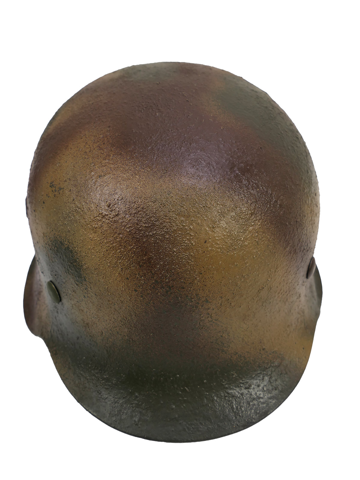 Wehrmacht Camouflage Stahlhelm M42 NS66 mit Helmfutter Gr.59 Normandie Tarnhelm BATTLE WORN