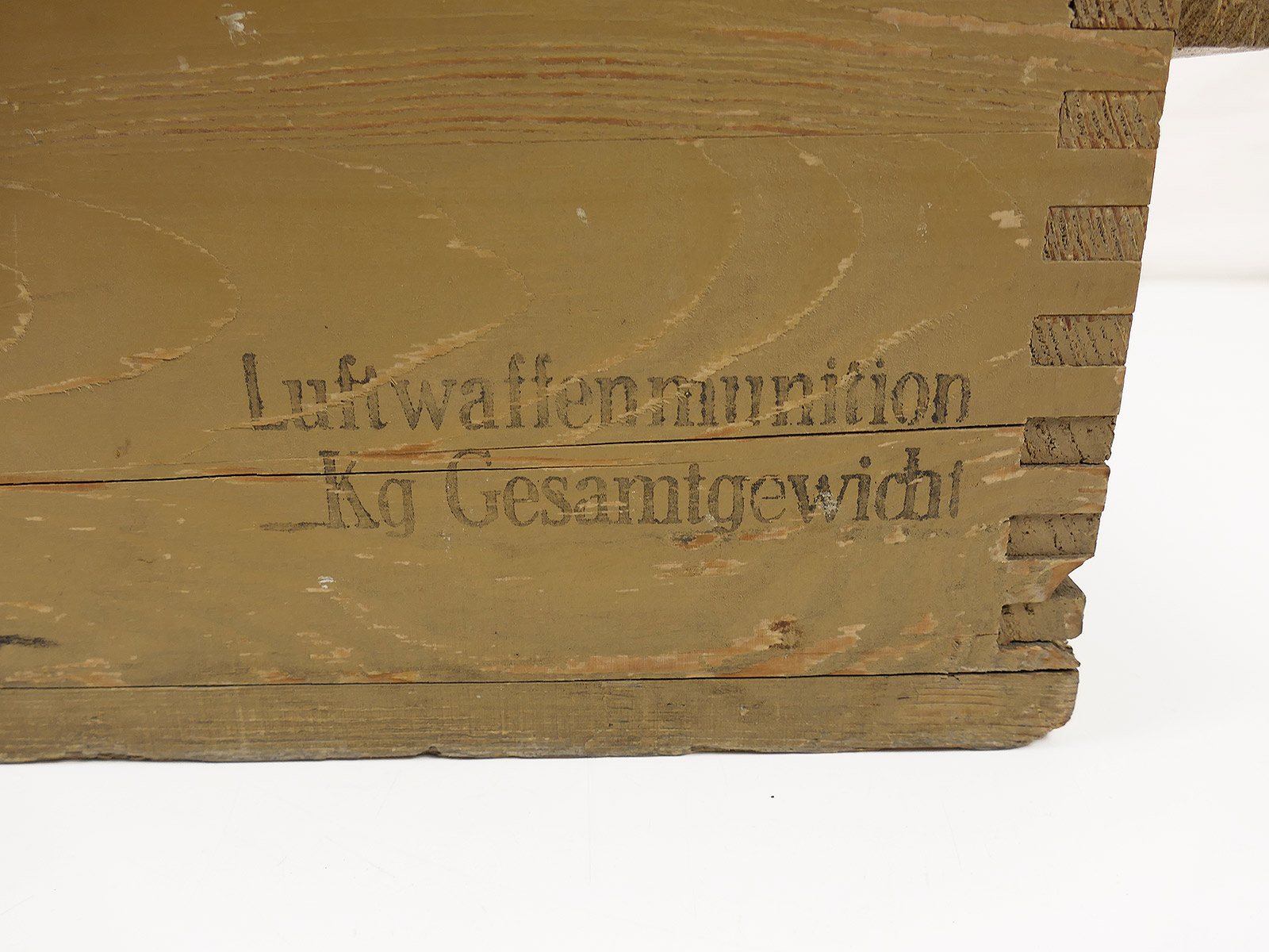Luftwaffe Munitionskiste Holzkiste Luftwaffen Munition Kiste ab 1943 Original Farbe