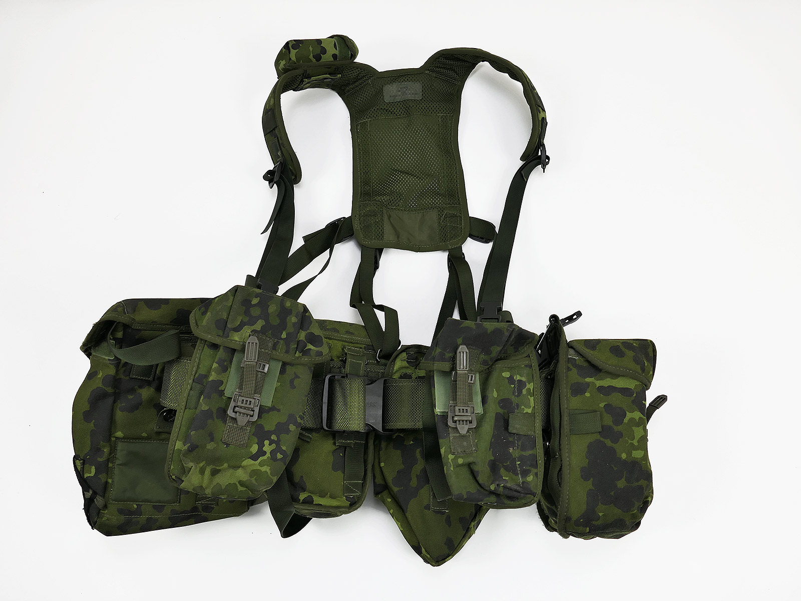 Dänemark DK Army Koppelzeug Tragegestell Koppel Koppeltaschen Wasserflasche + GLOCK Klappspaten Tool !