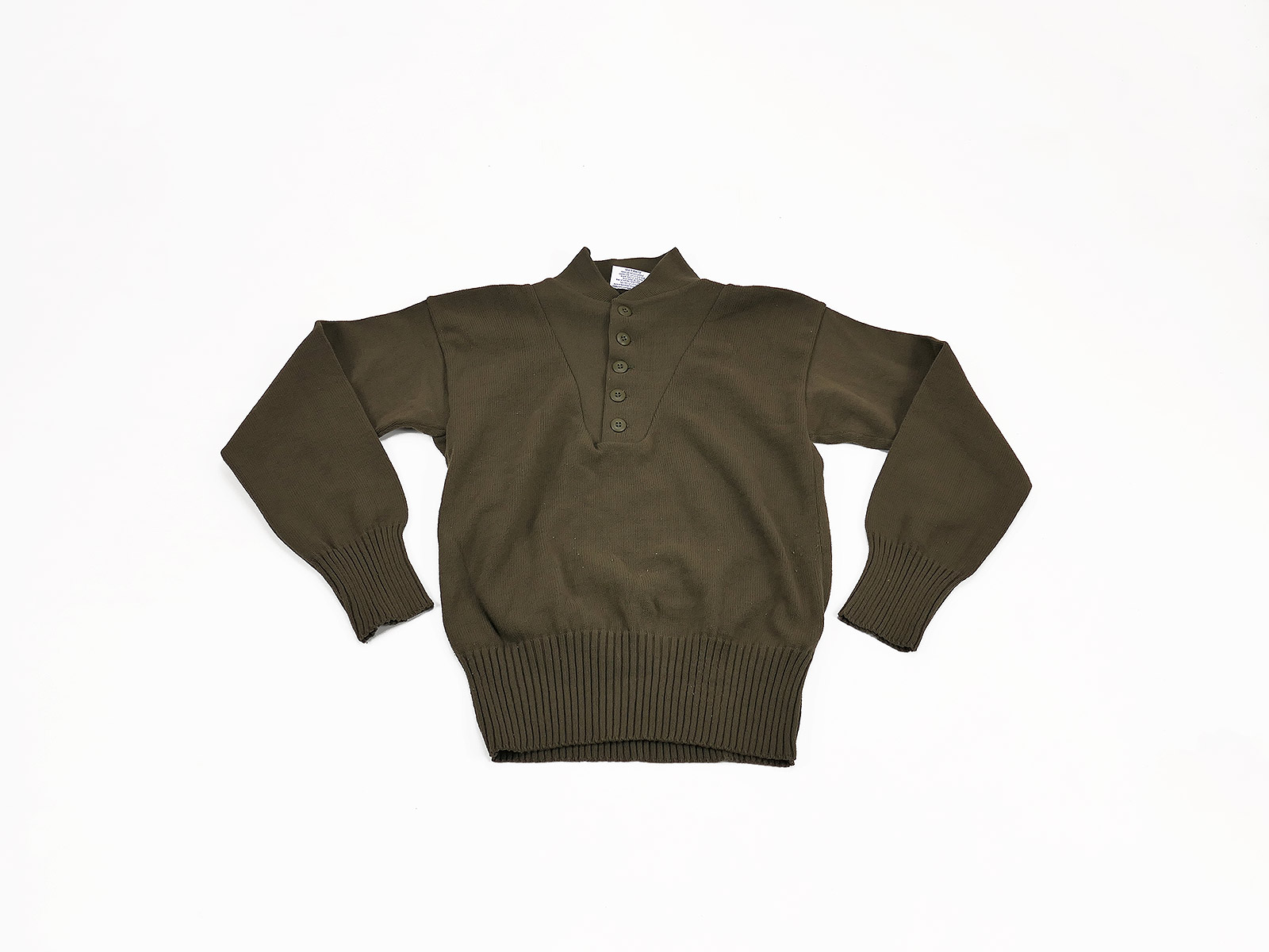 US Army Sweater High Neck Shirt Brown Pullover Strickpullover L Braun