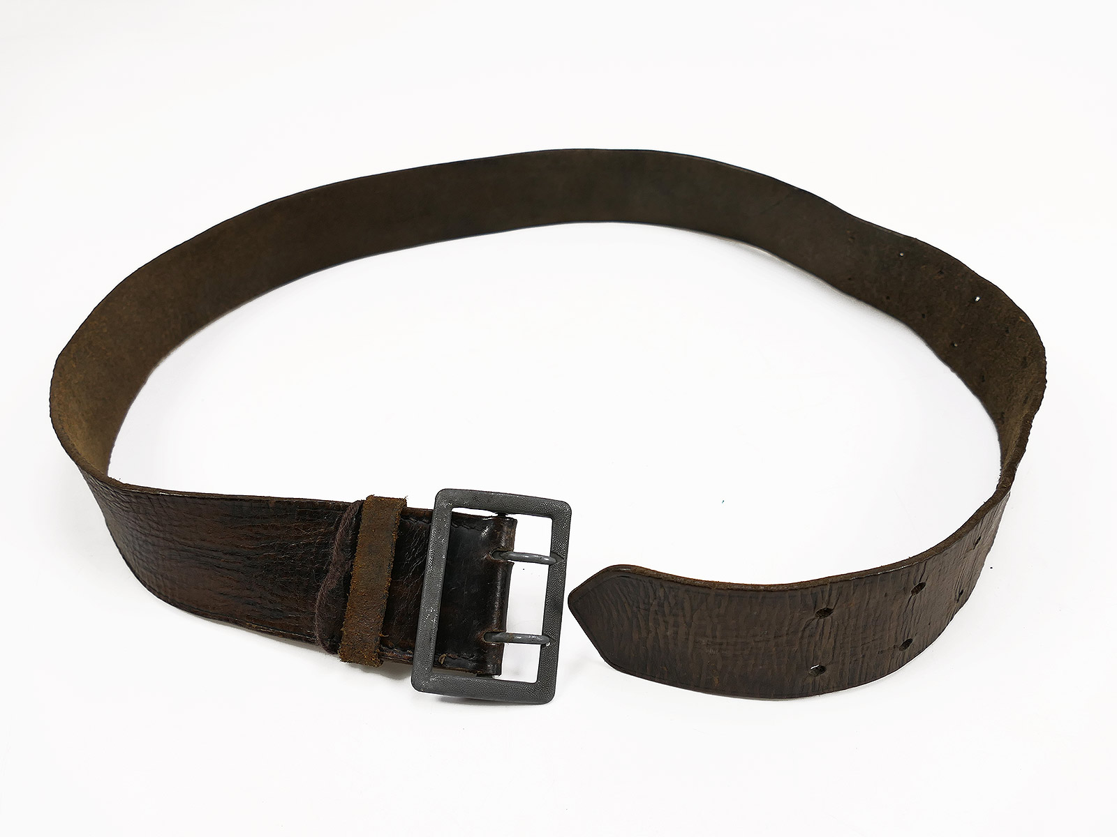 EINZELSTÜCK Vintage Assmann Zweidornkoppel Leibriemen 47mm Koppelriemen Lederkoppel 110cm
