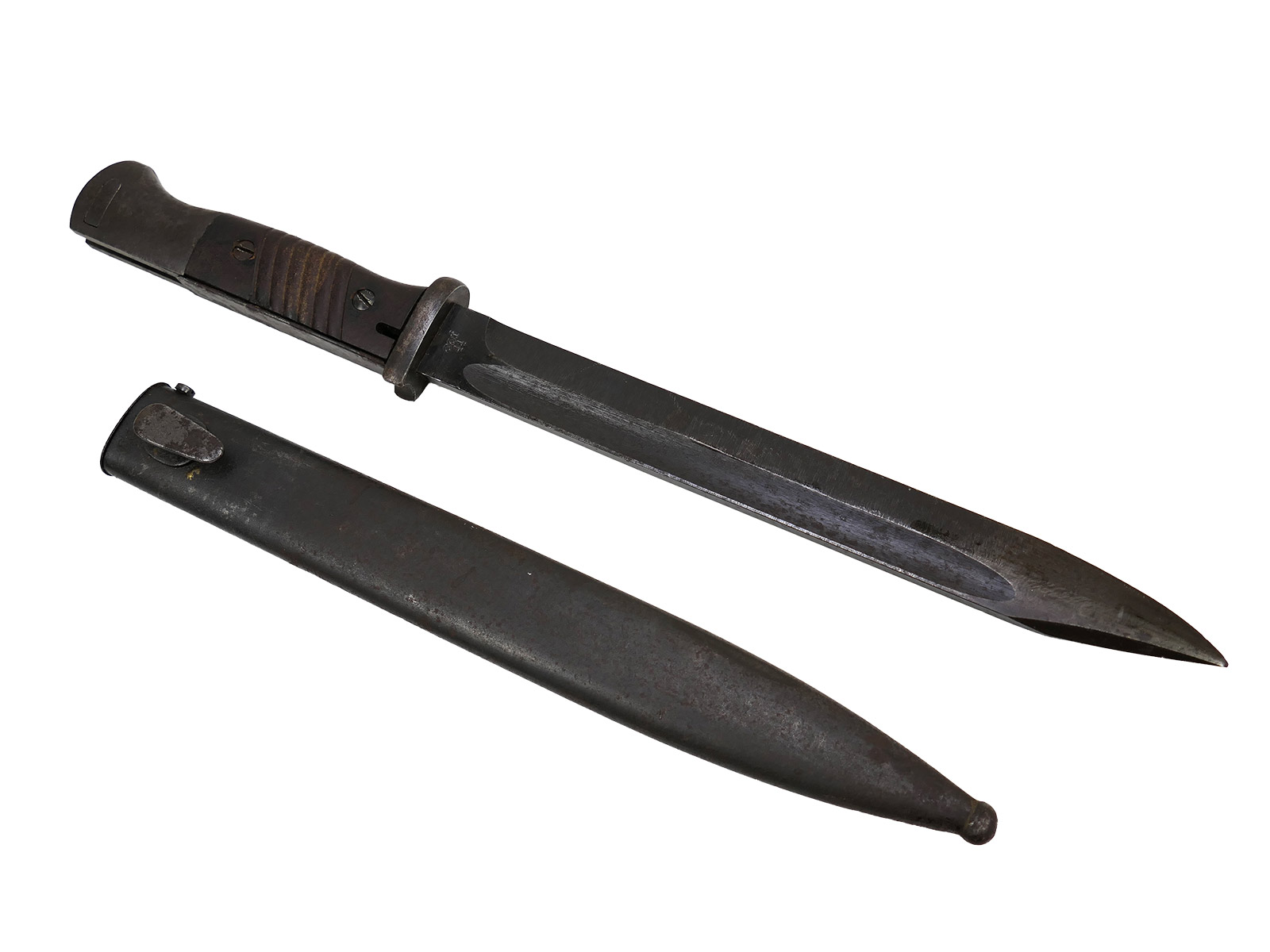 Wehrmacht Bajonett M84/98 K98 / Seitengewehr NUMMERNGLEICH cof 44 BATTLE WORN