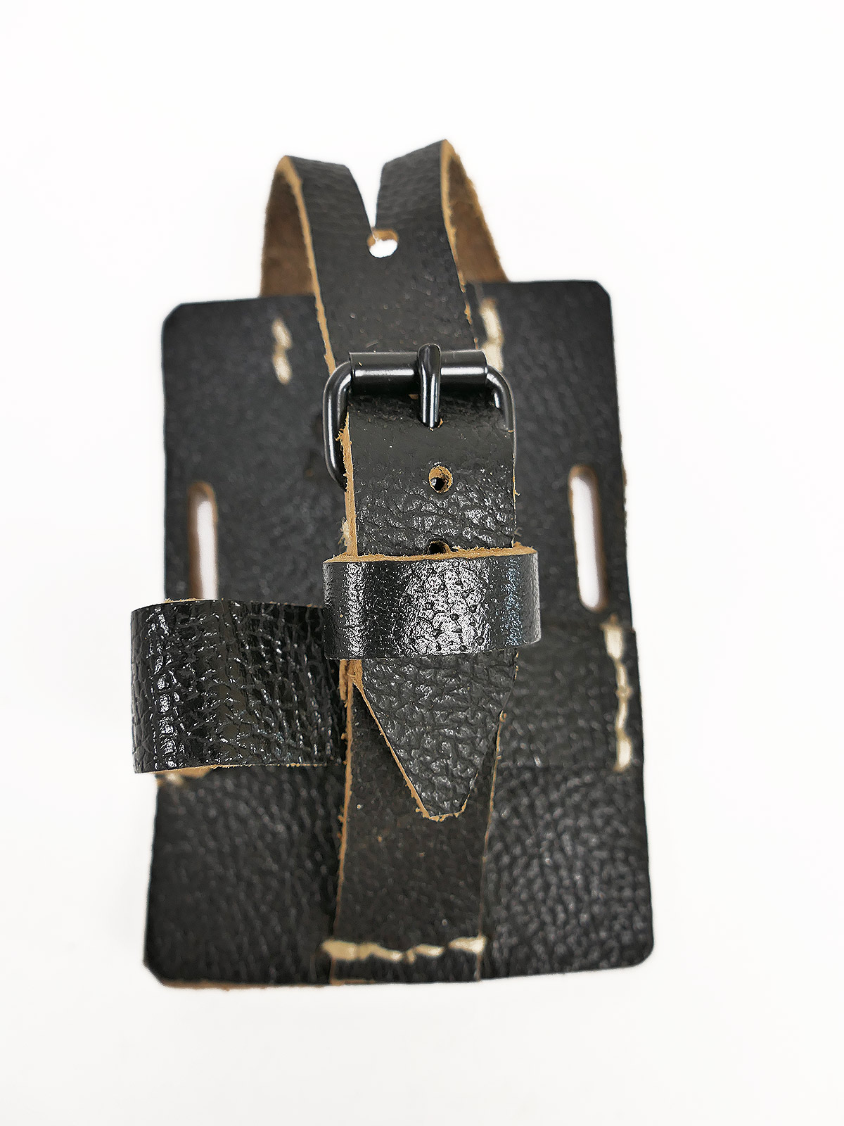 Wehrmacht Leder Halterung / Halter für kleines Ölfläschchen Motorrad DKW BMW Zündapp etc.