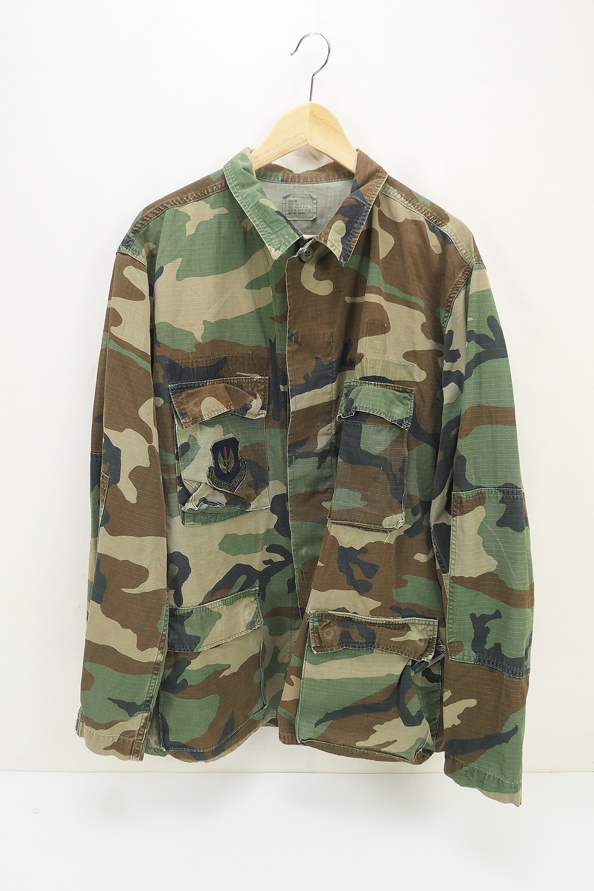 US Army Feldhemd Coat Woodland Camouflage Combat  Large Long US Air Force in Europe