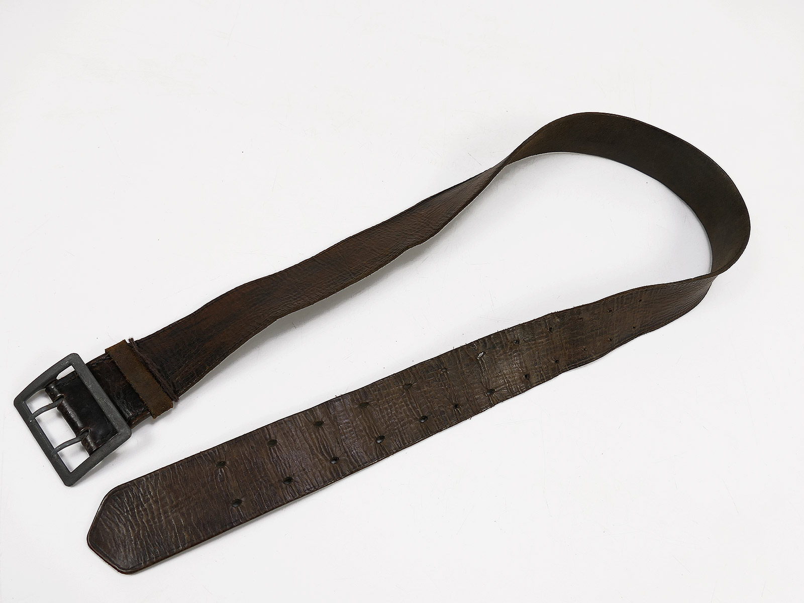 EINZELSTÜCK Vintage Assmann Zweidornkoppel Leibriemen 47mm Koppelriemen Lederkoppel 110cm
