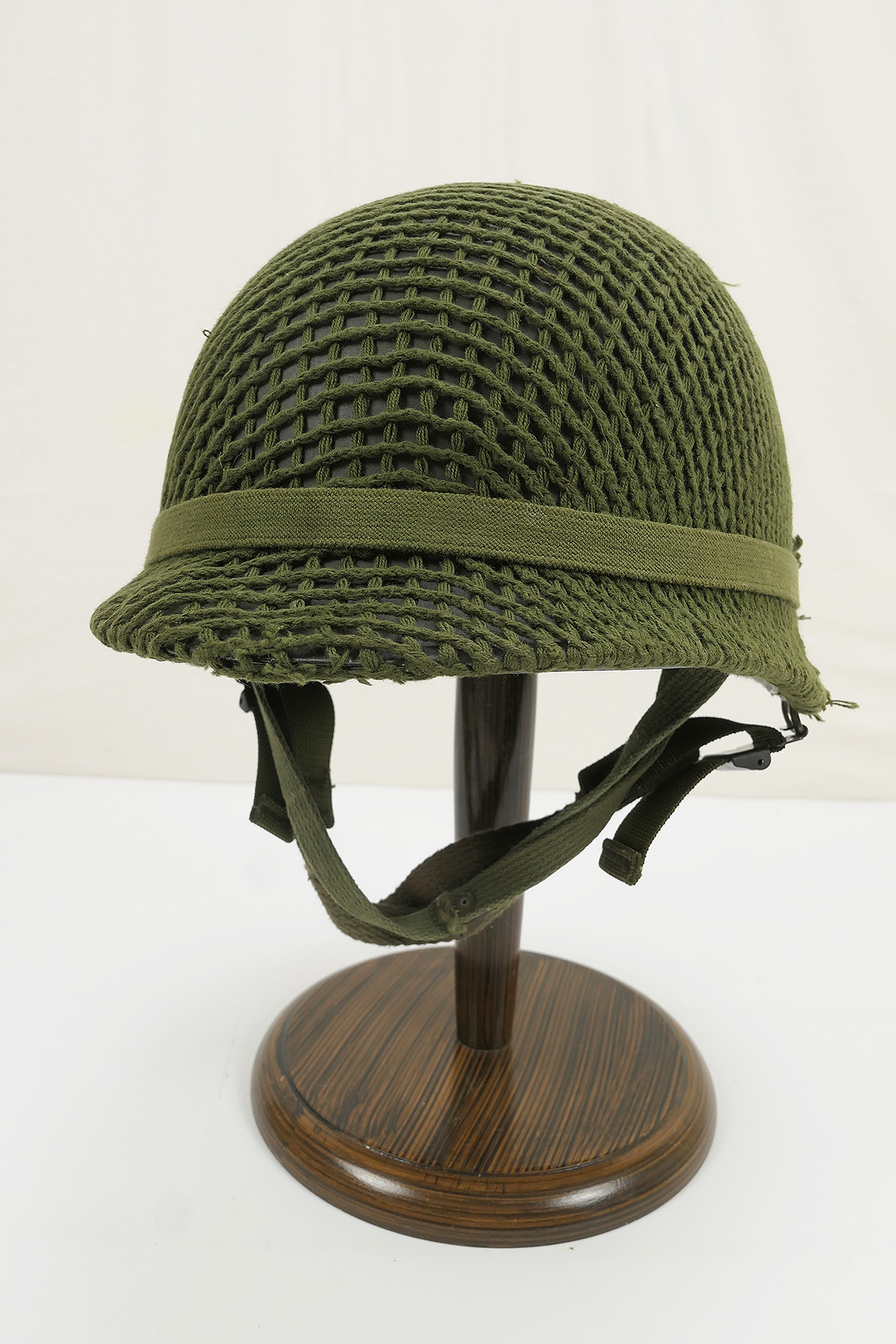 Dänischer TYP M1 Stahlhelm Helm mit Liner und Helmnetz Tarnbezug - Dänemark 80er Jahre