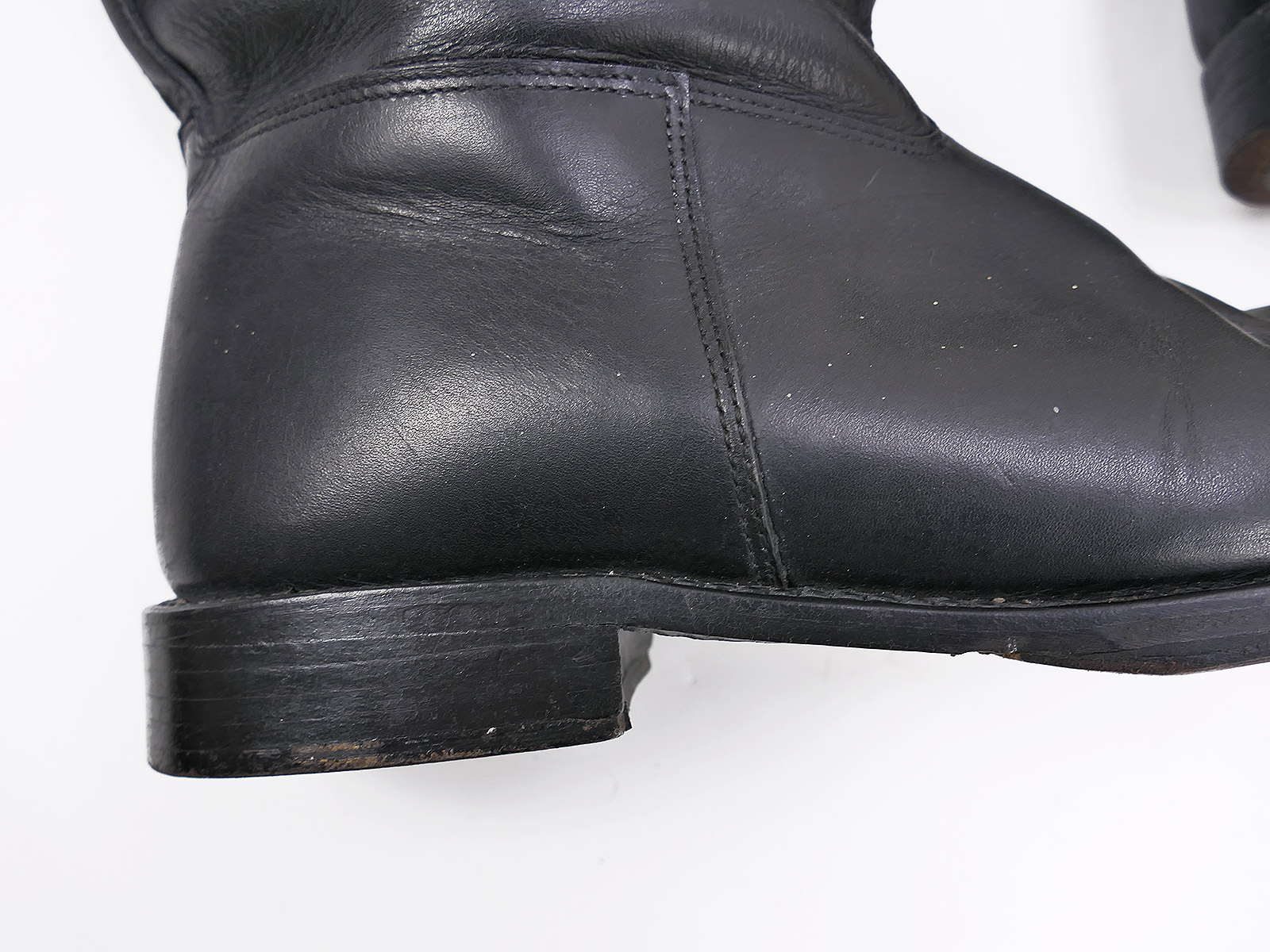 Typ Wehrmacht Leder Stiefel Knobelbecher Schaftstiefel Wachbataillon Gr.47 mit Hufeisen 305/116 TOP