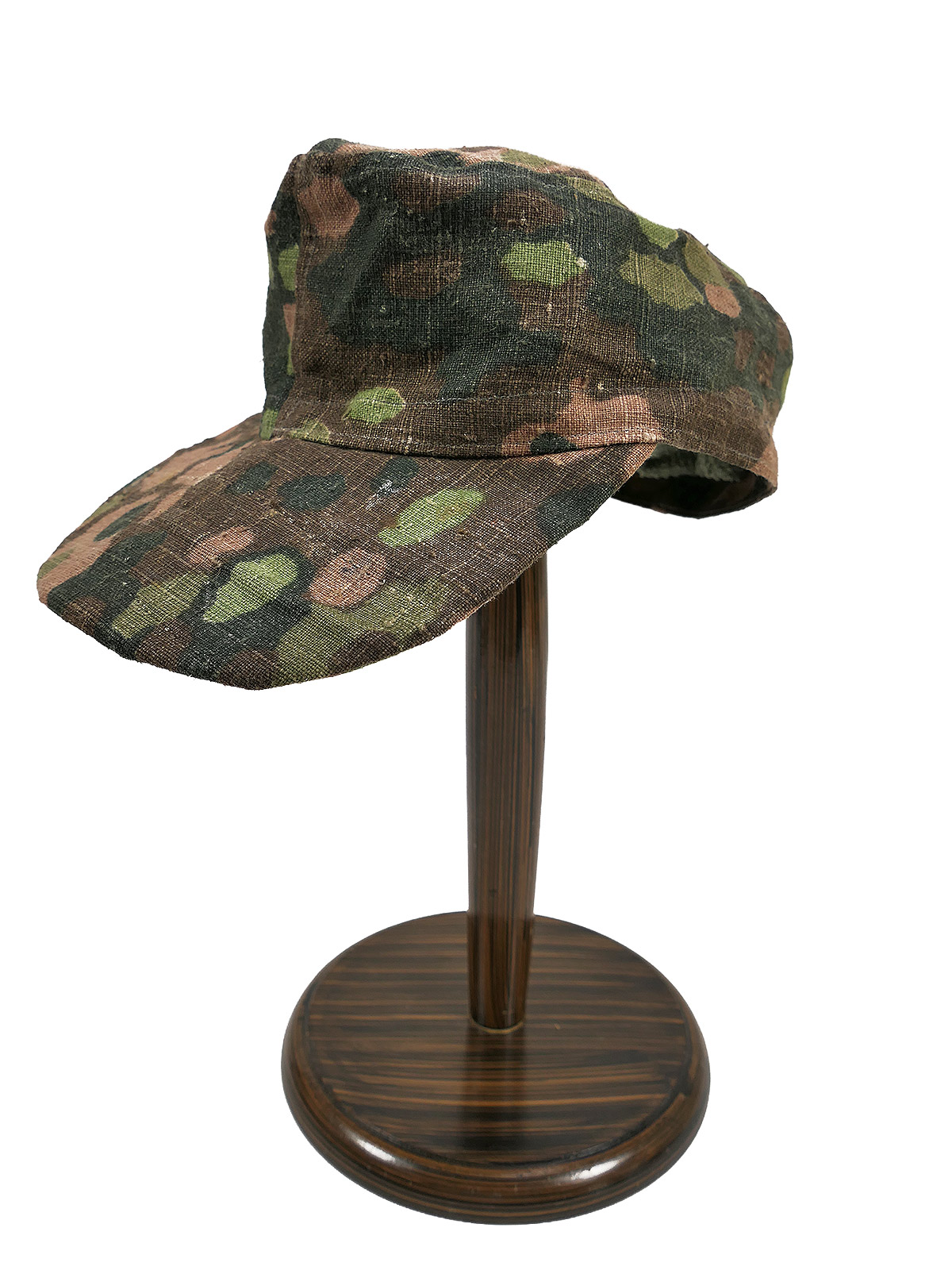 Waffen SS Frontfertigung Erbsentarn Feldmütze PEA DOT Original Stoff Gr.58 Tarnmütze