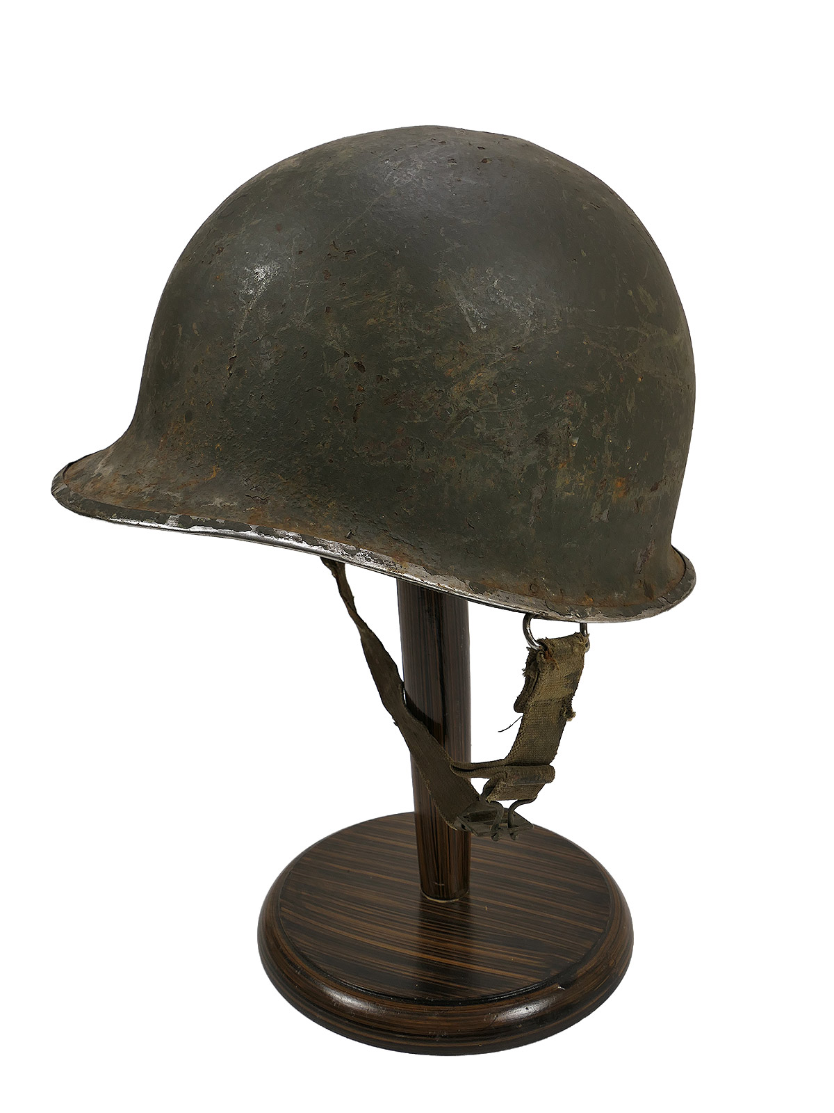 US ARMY WW2 M1 Front Seam Helmet 335 C Stahlhelm mit Liner / Kinnriemen 
