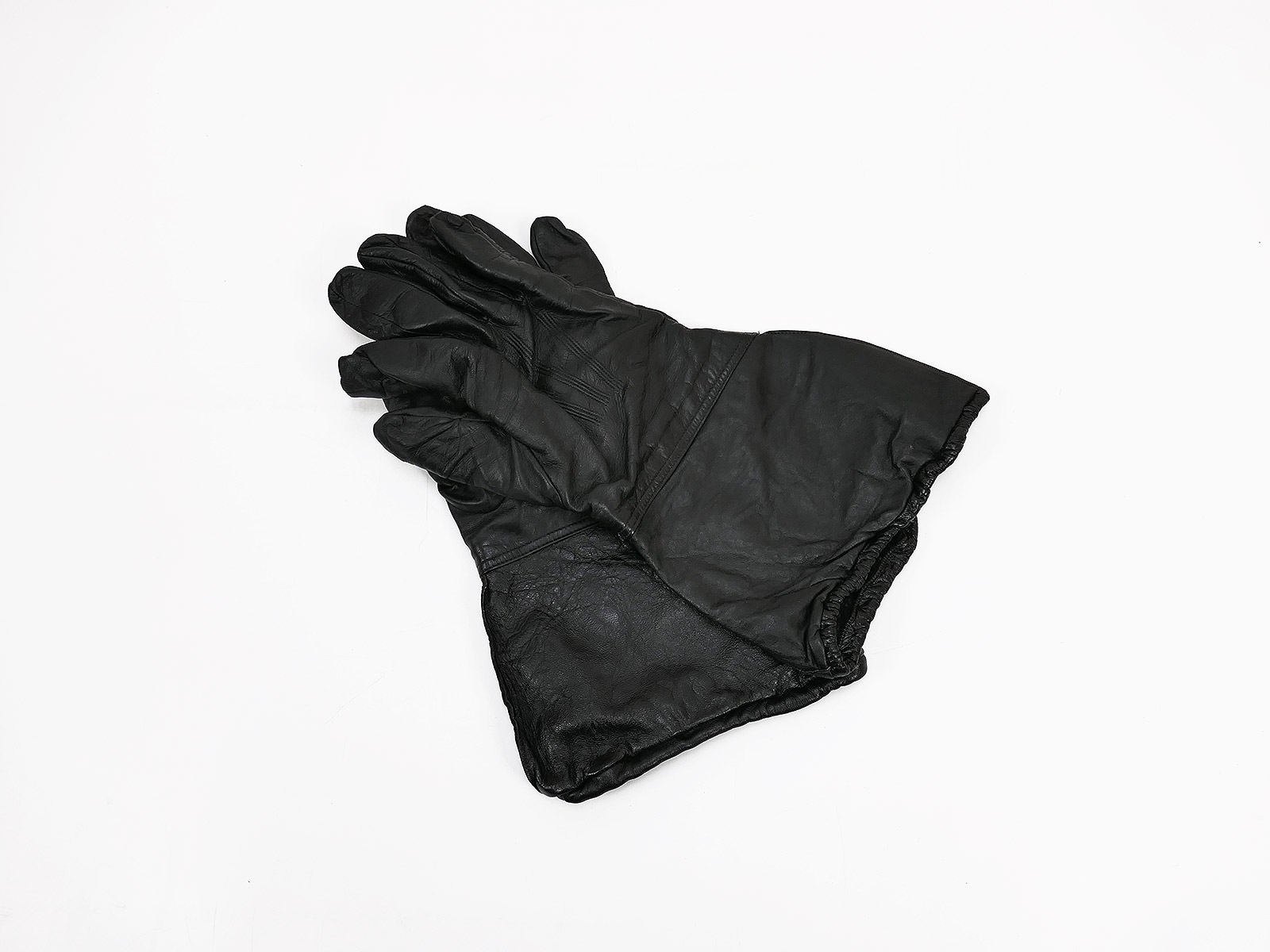 Einzelstück - WW2 Wehrmacht LW Fallschirmjäger Leder Handschuhe schwarz FJ Luftwaffe Gr.M